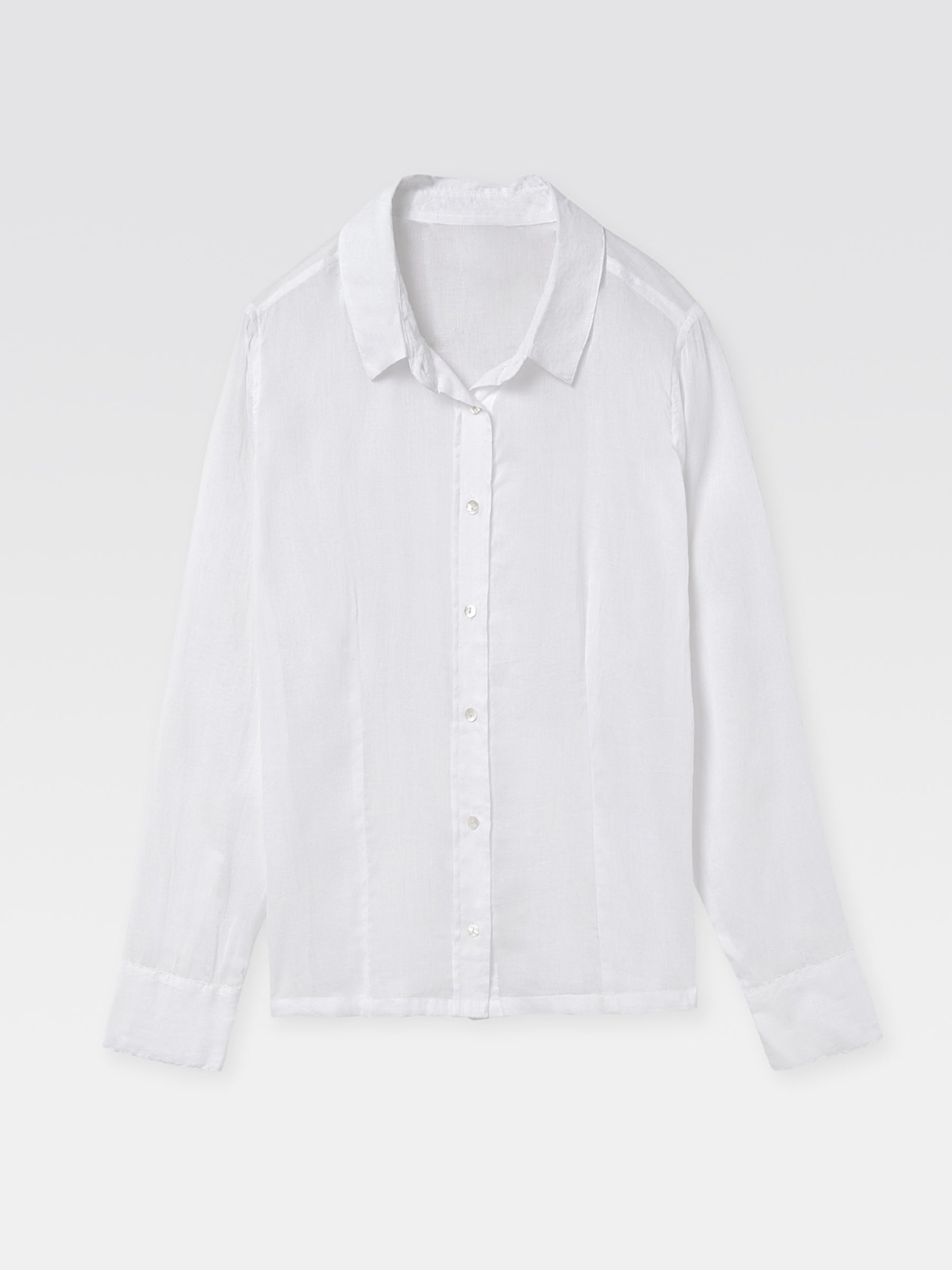 トップス carorie COLLAR SHIRT WHITE / L STRETCH AIR BAND COLLAR SHIRT WHITE – carorie