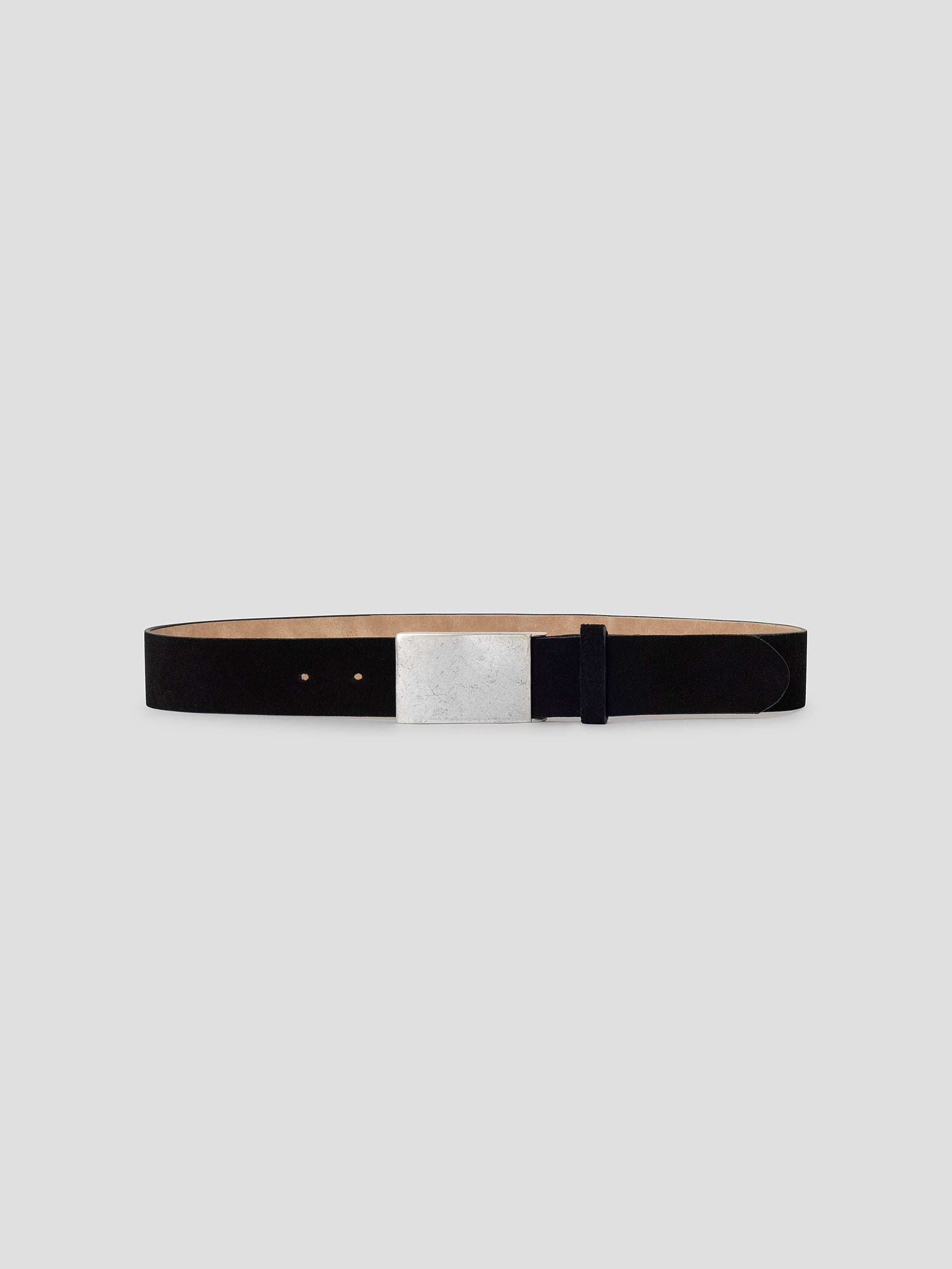 Black Leather Unisex Belt with Metal Buckle | Gimaguas