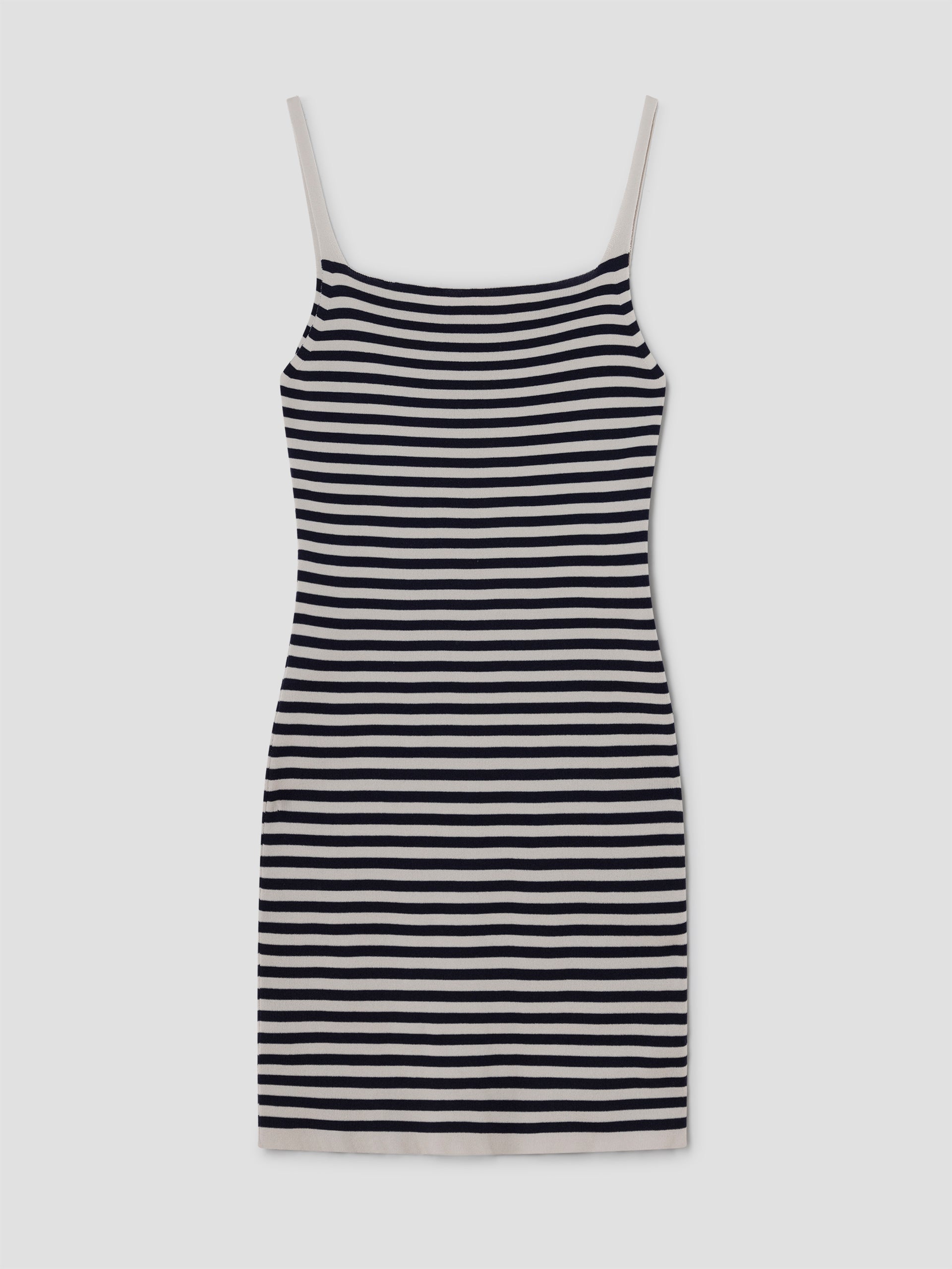 grey white striped dress Isadora Short White Sheath Sweetheart Sequins Homecoming Dress – KissDress main image 1