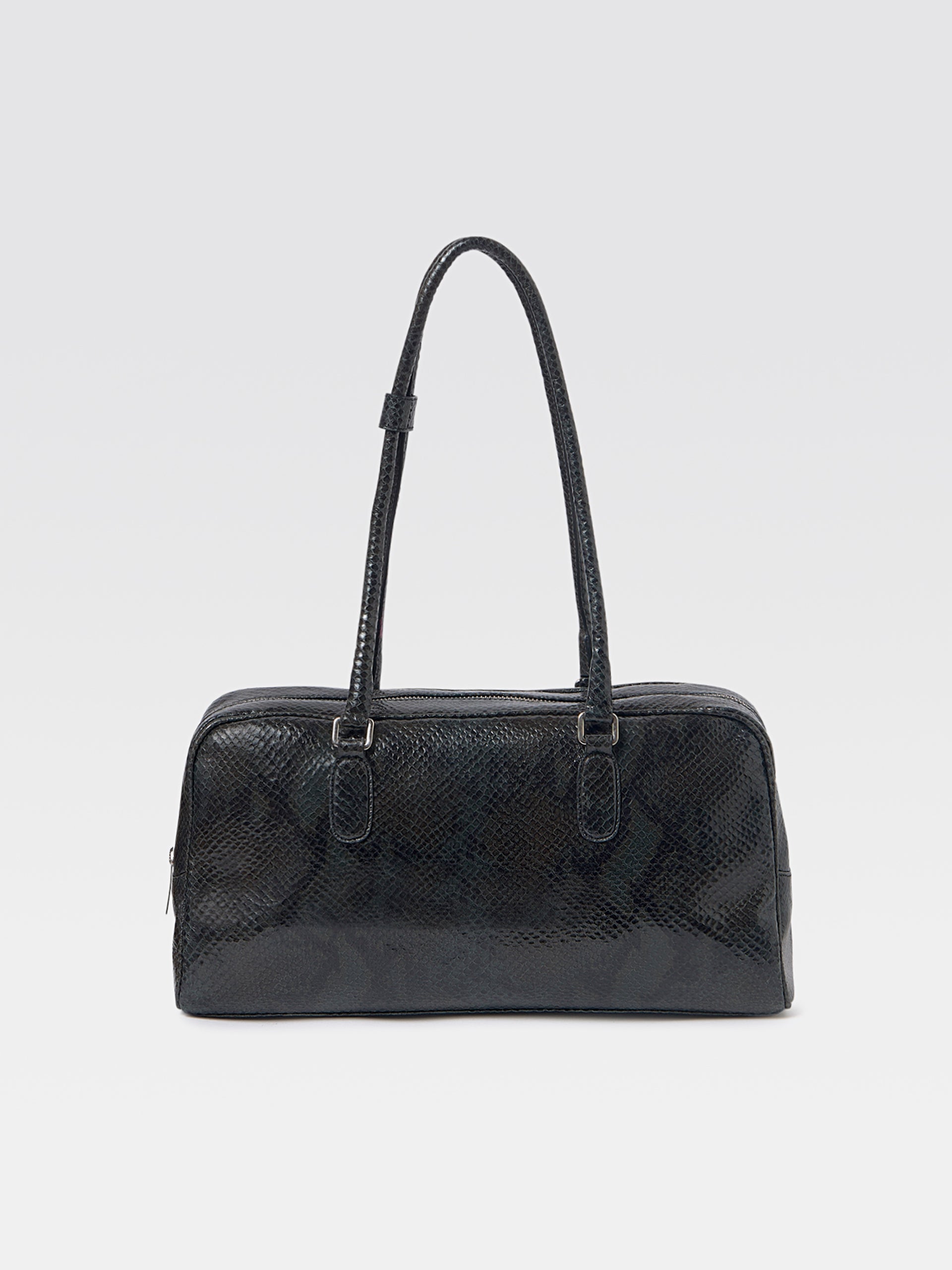 Chica Bag Black Snake-effect - Leather Bag - Gimaguas