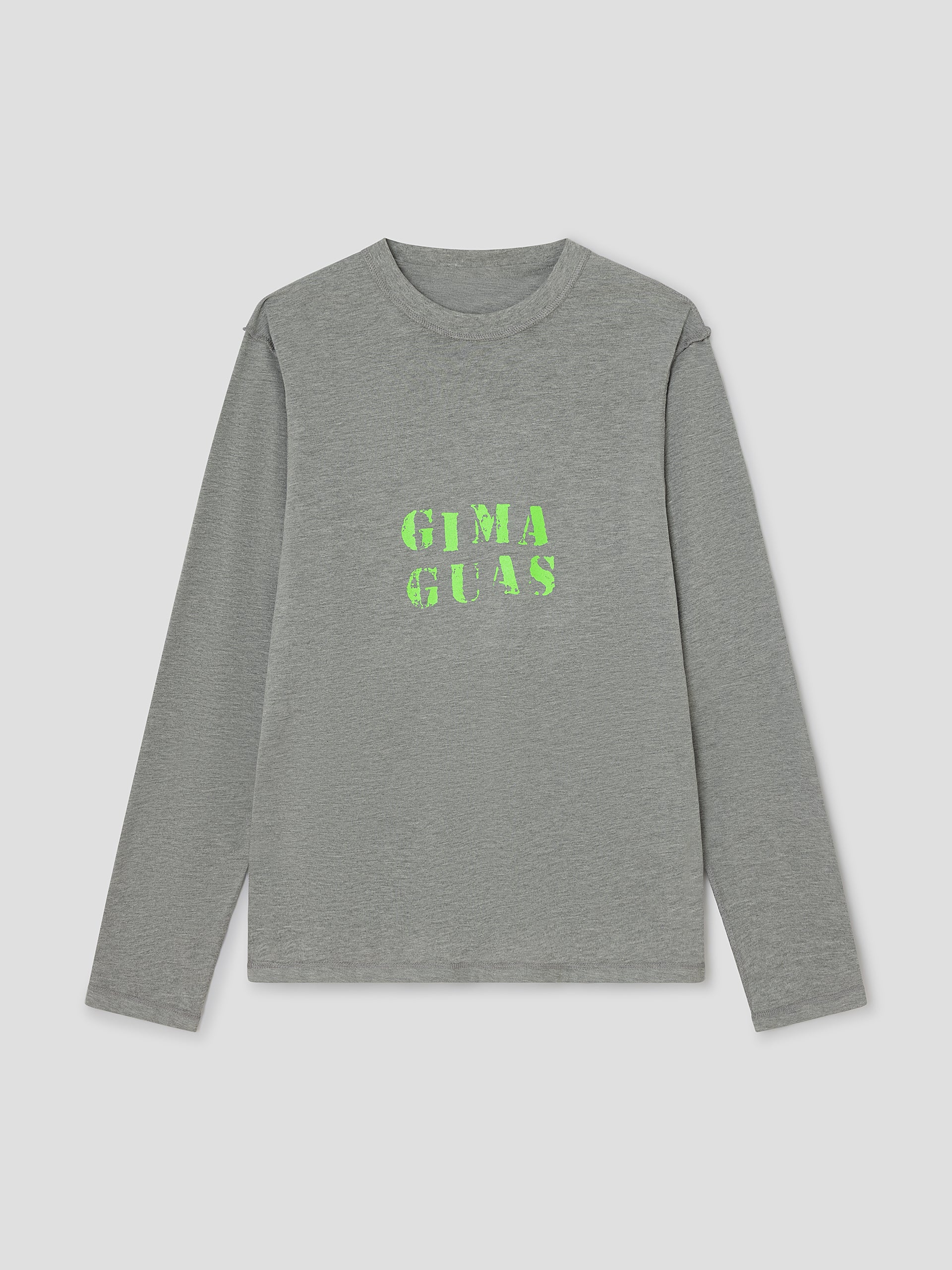 Grey Long Sleeve T-Shirt | Neon Logo – Gimaguas