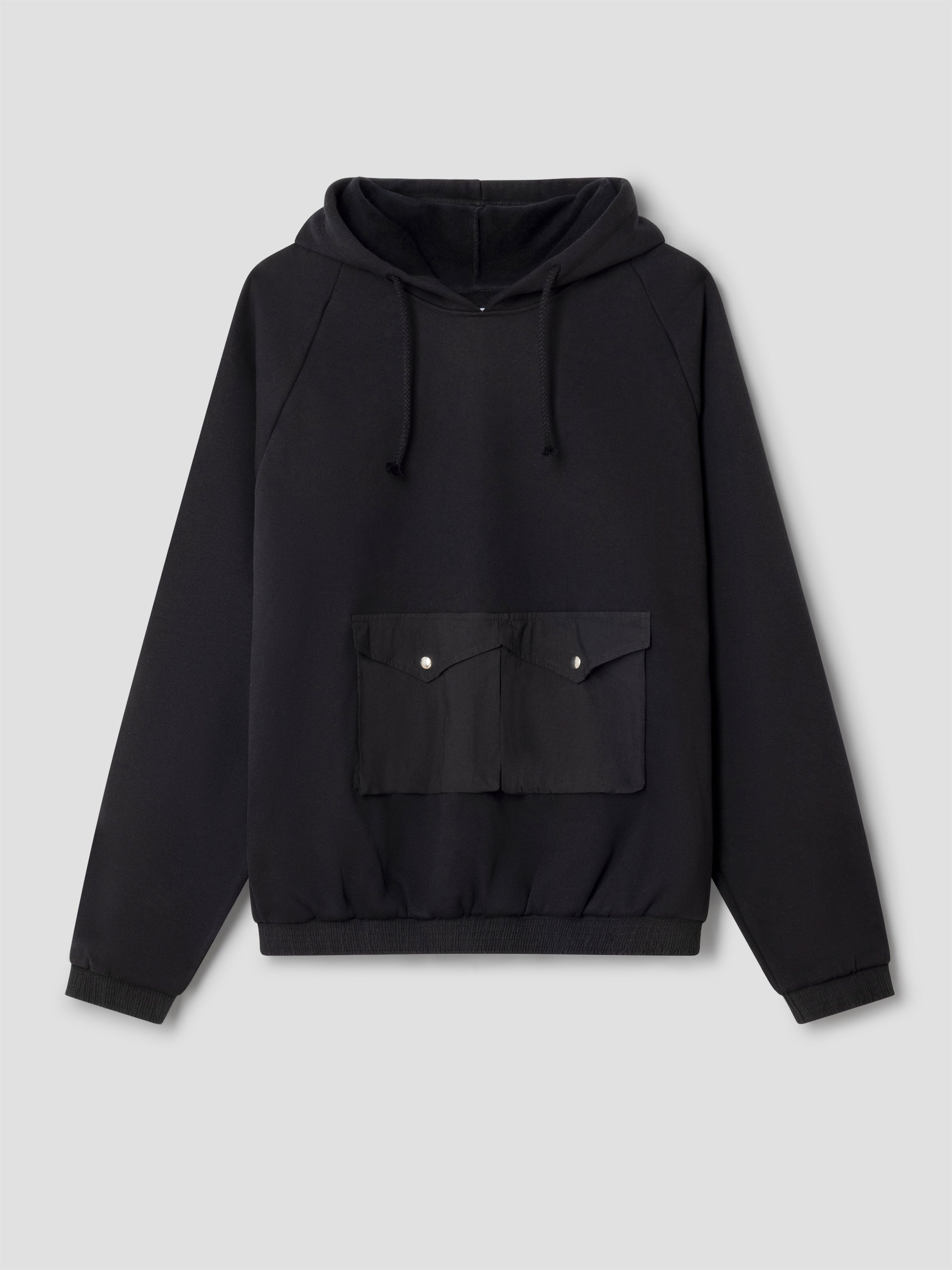 Unisex black hooded track jacket with contrast pockets – Gimaguas