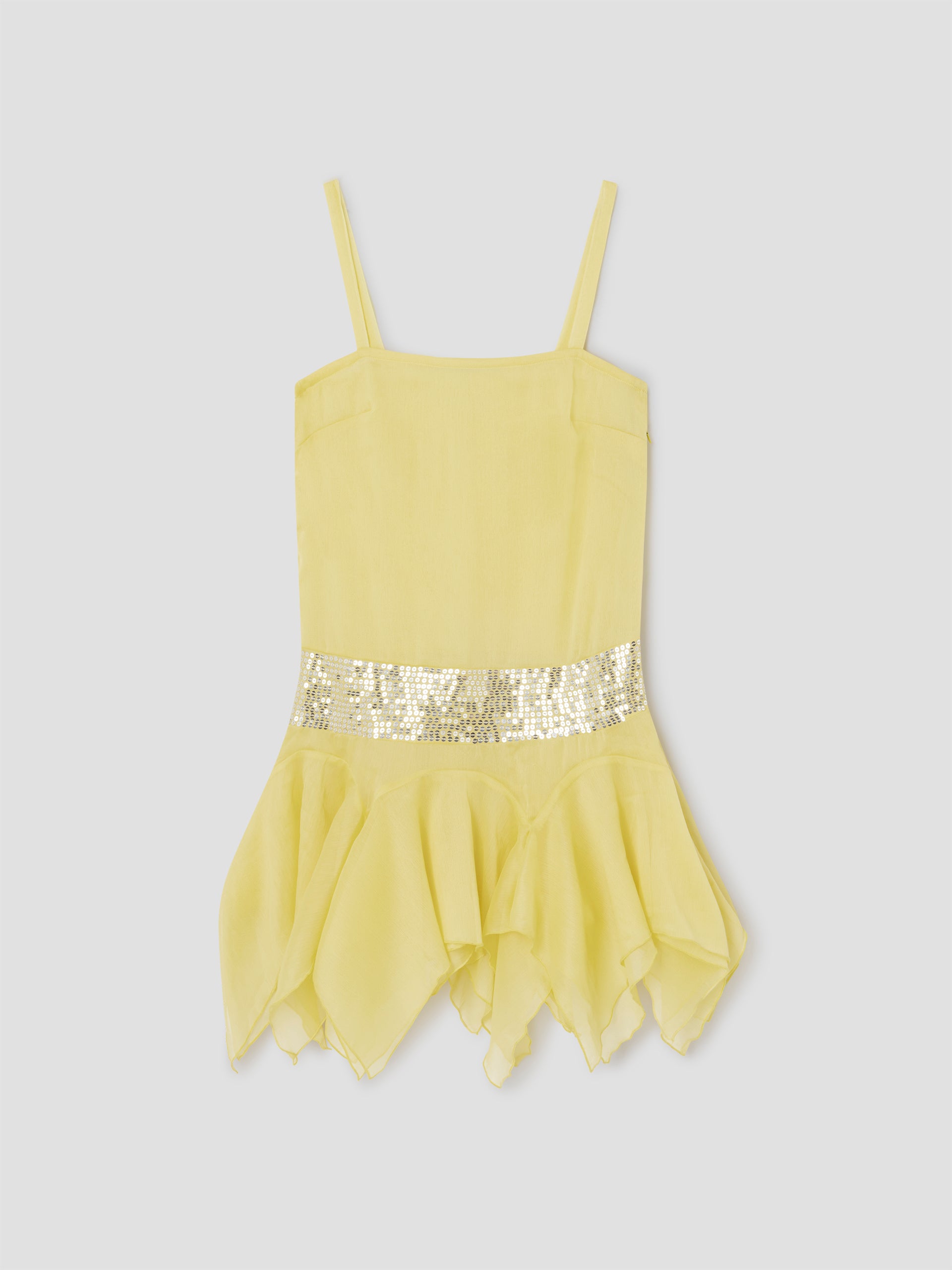 sama mini dress yellow Sammie Yellow Satin Mini Dress - US 0