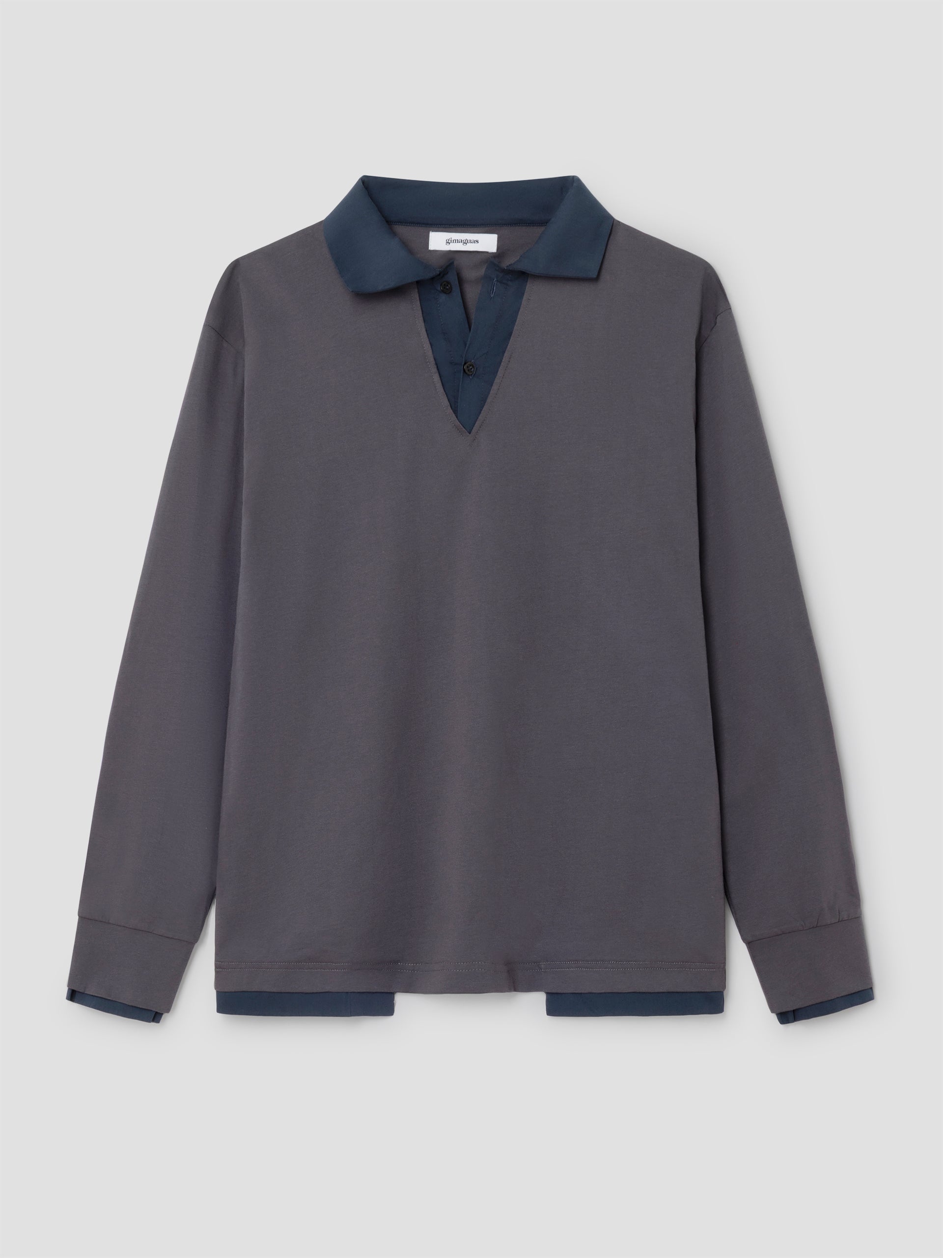 【 knuth marf】2piece polo tops / gray 2piece polo tops/3color | KNUTH MARF