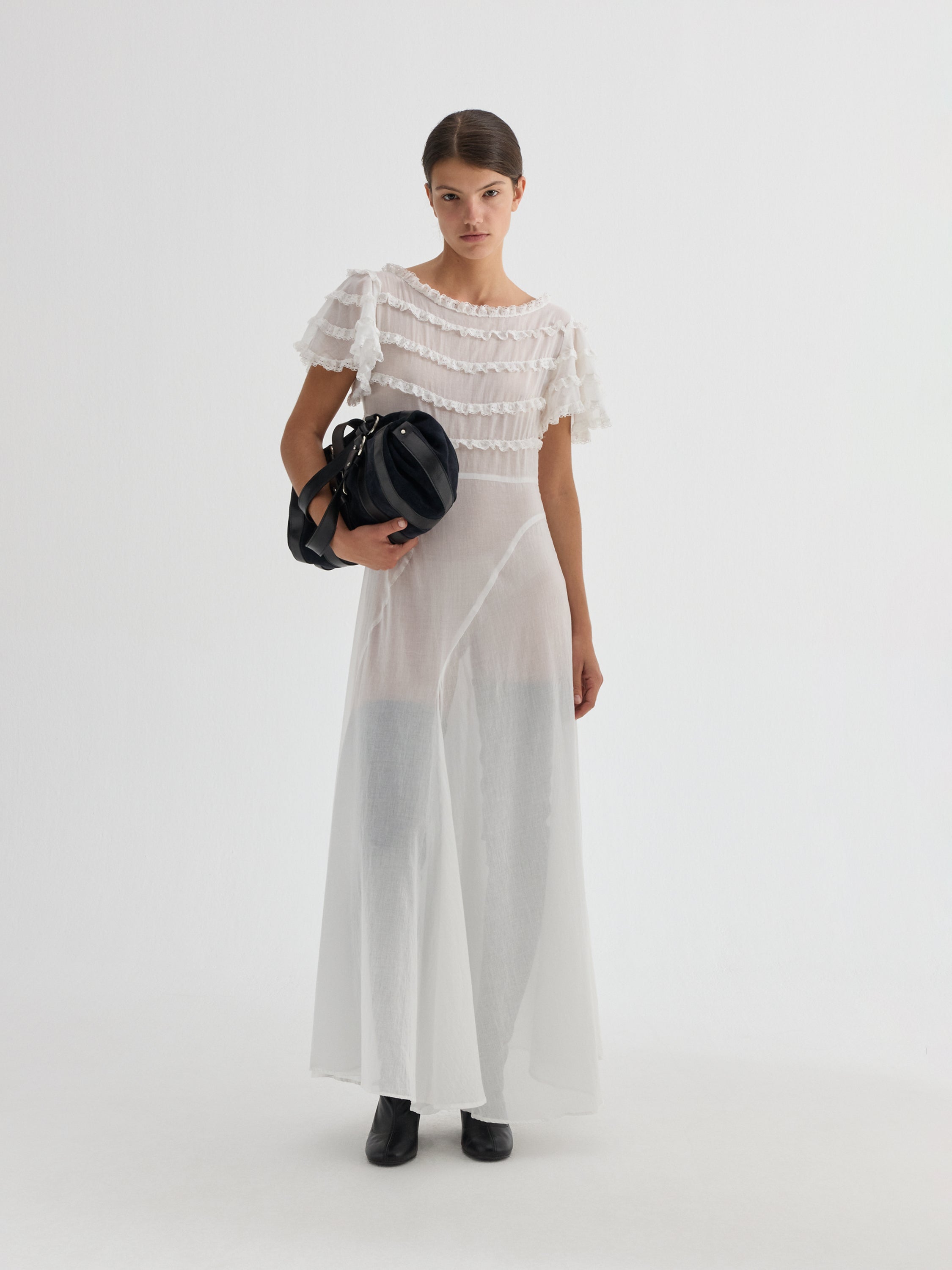 long sleeve mini white dress Milly Women's Liv Belted Pleated Dress - White