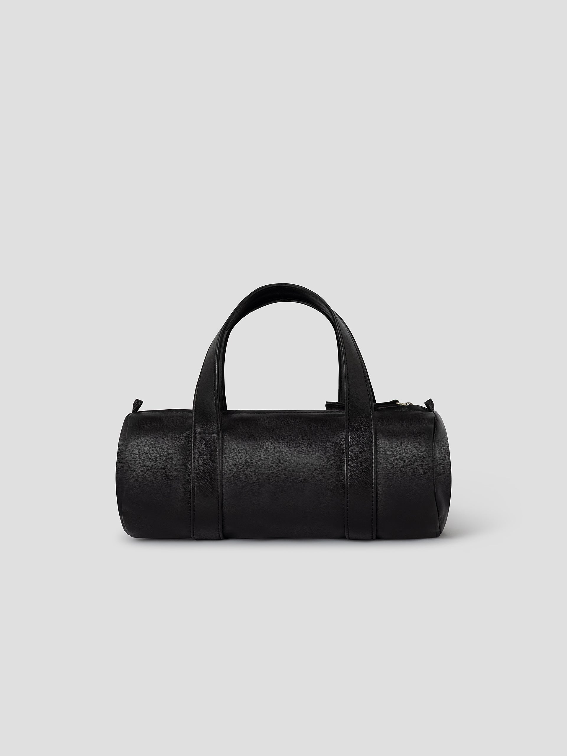 Black Mini Leather Bag Top Handle Zip | Gimaguas