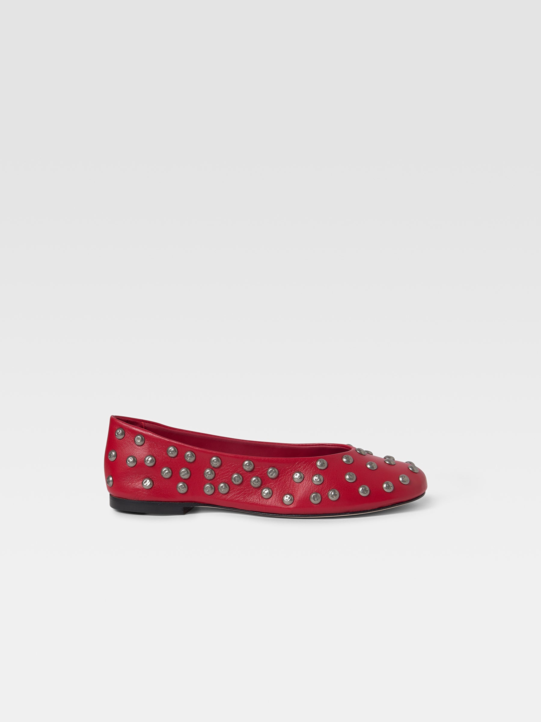 Bailarina Shoes Red Studs - Leather Footwear - Gimaguas