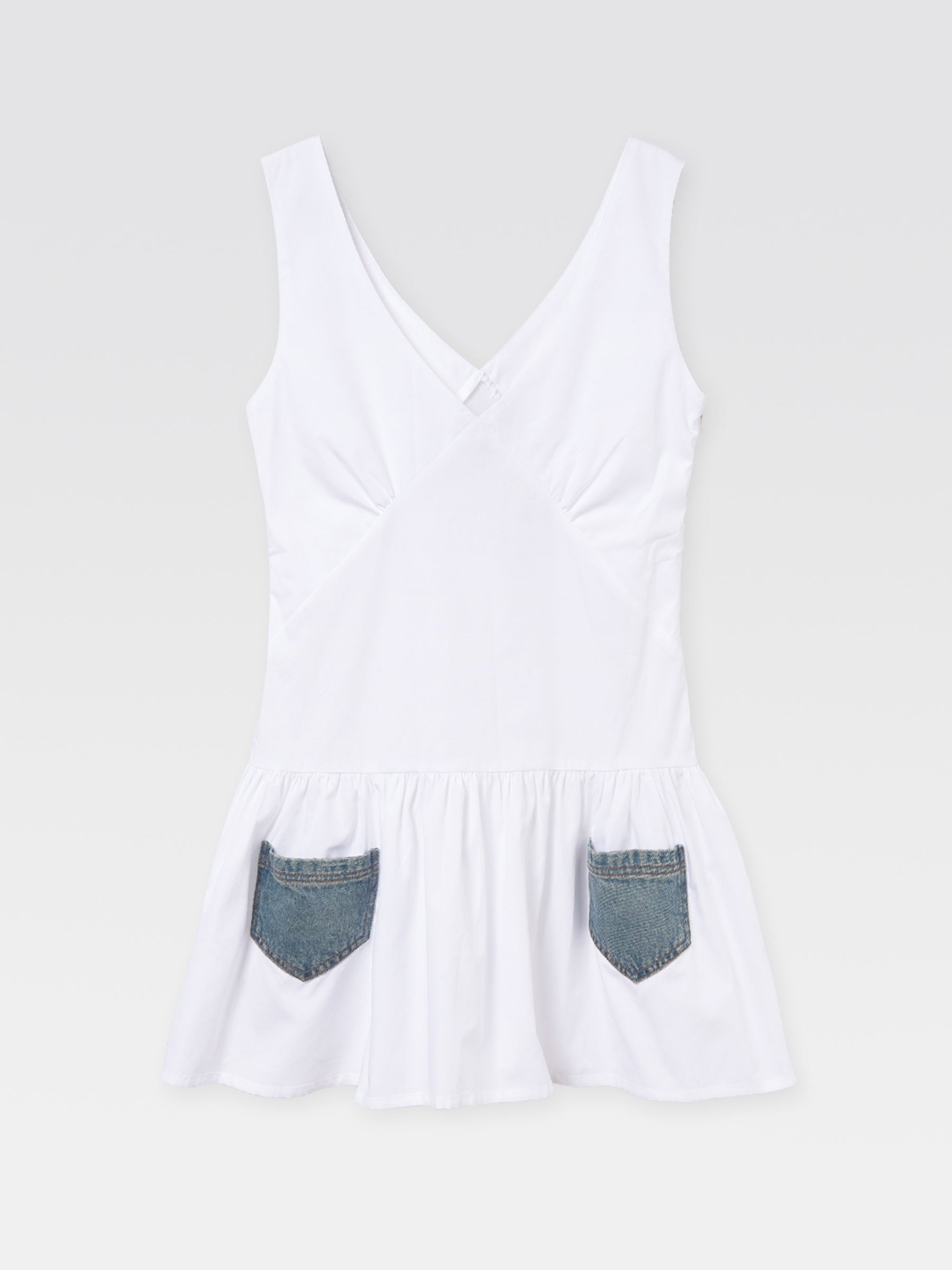 Garachico Mini Dress White Blue - Gimaguas