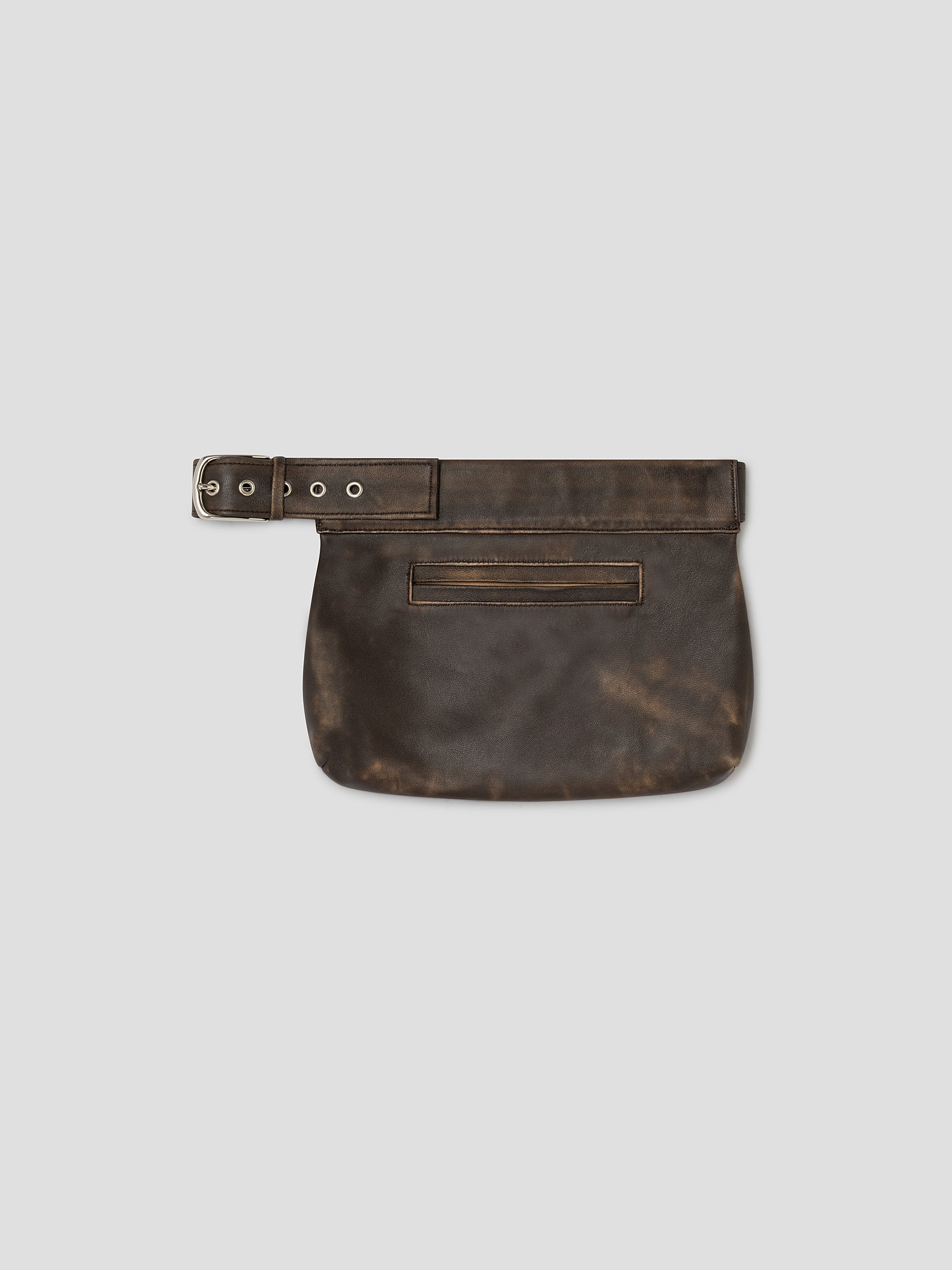 gimaguasボディバッグ・ベルト　ブラック Women's brown faded leather belt with front pocket – Gimaguas