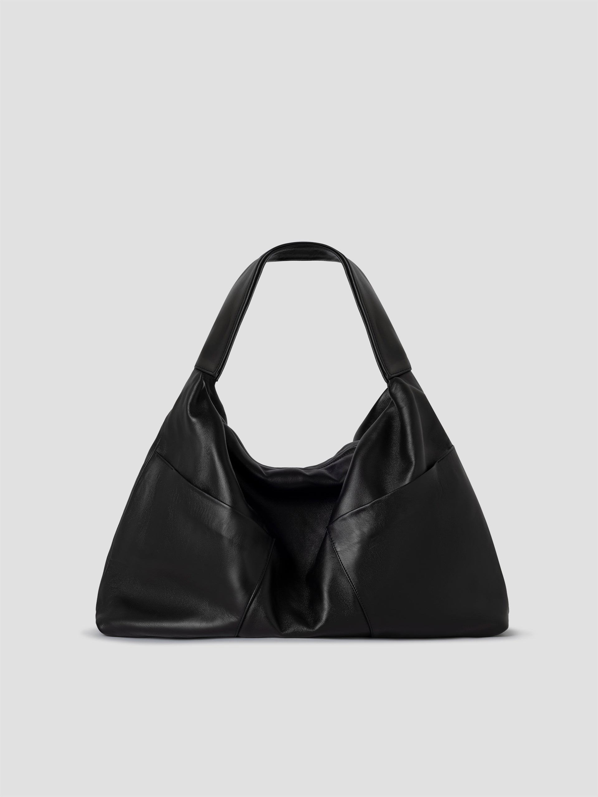 Black hobo leather shoulder bag for women - Gimaguas