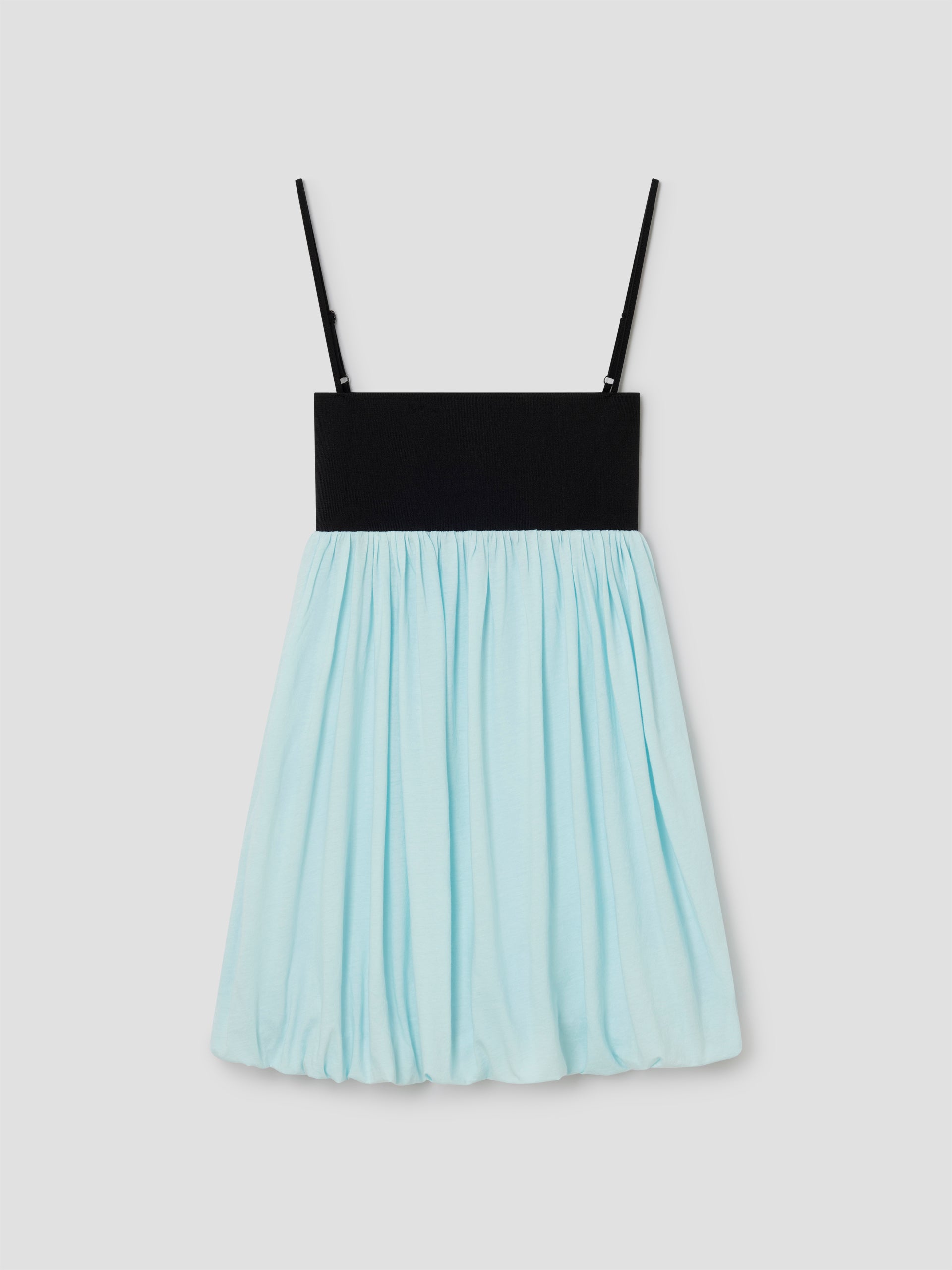 Black and Blue Mini Dress with Balloon Skirt for Women – Gimaguas