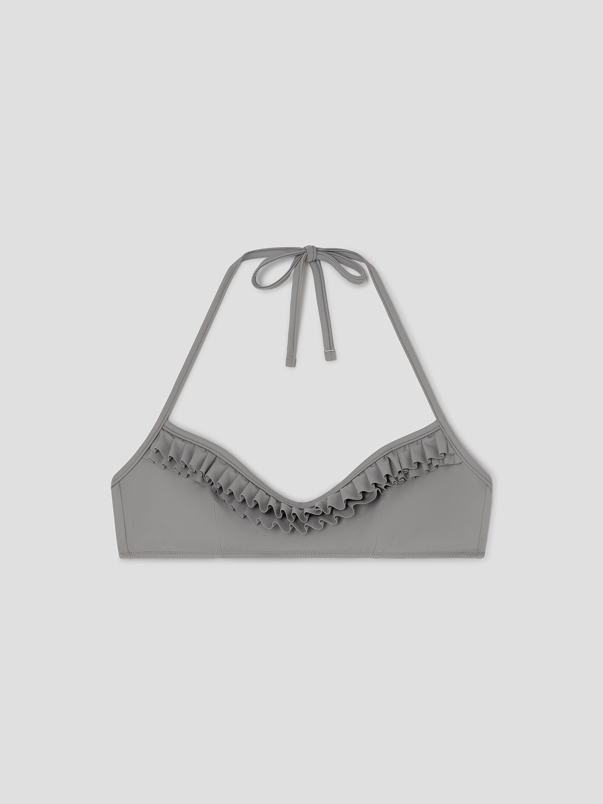 bikini princess grey top dress Halterneck with Ruffle Trim size_new_6