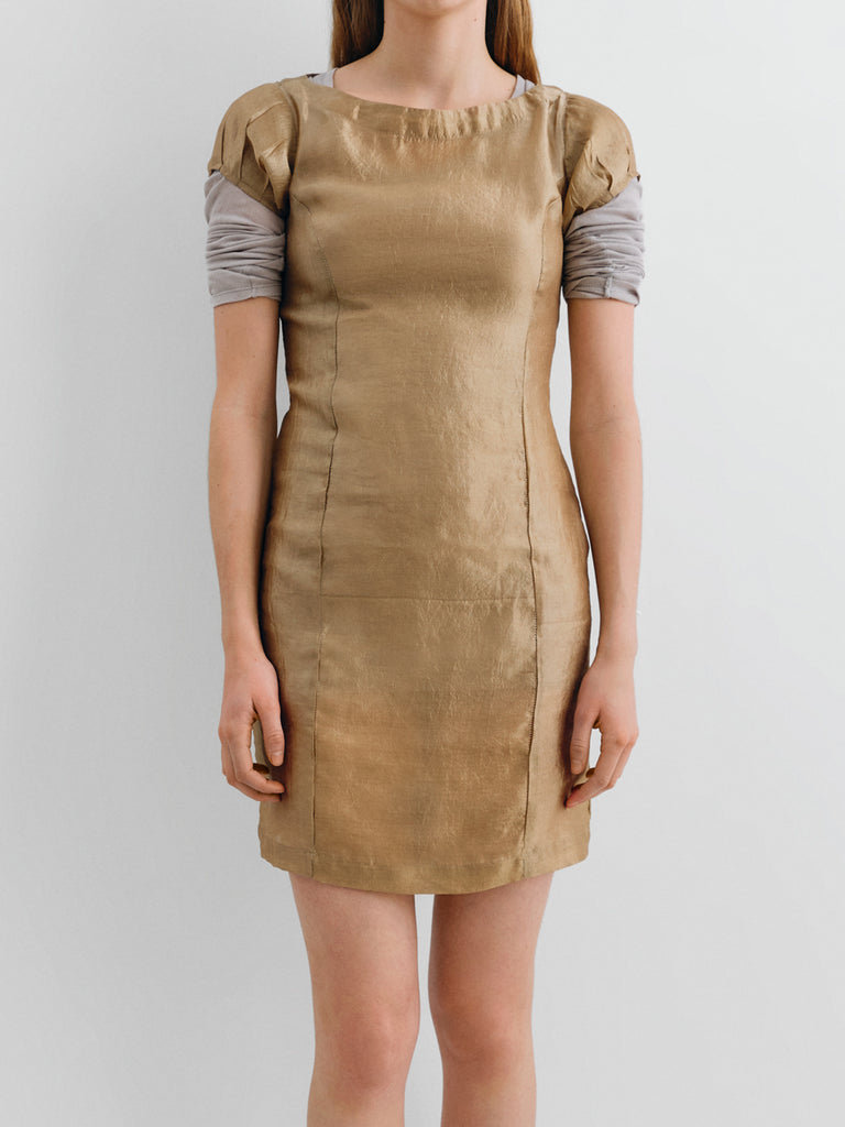 Faded grey cotton mini dress for women with sheer finish Gimaguas Faded grey cotton mini dress for women with sheer finish Gimaguas