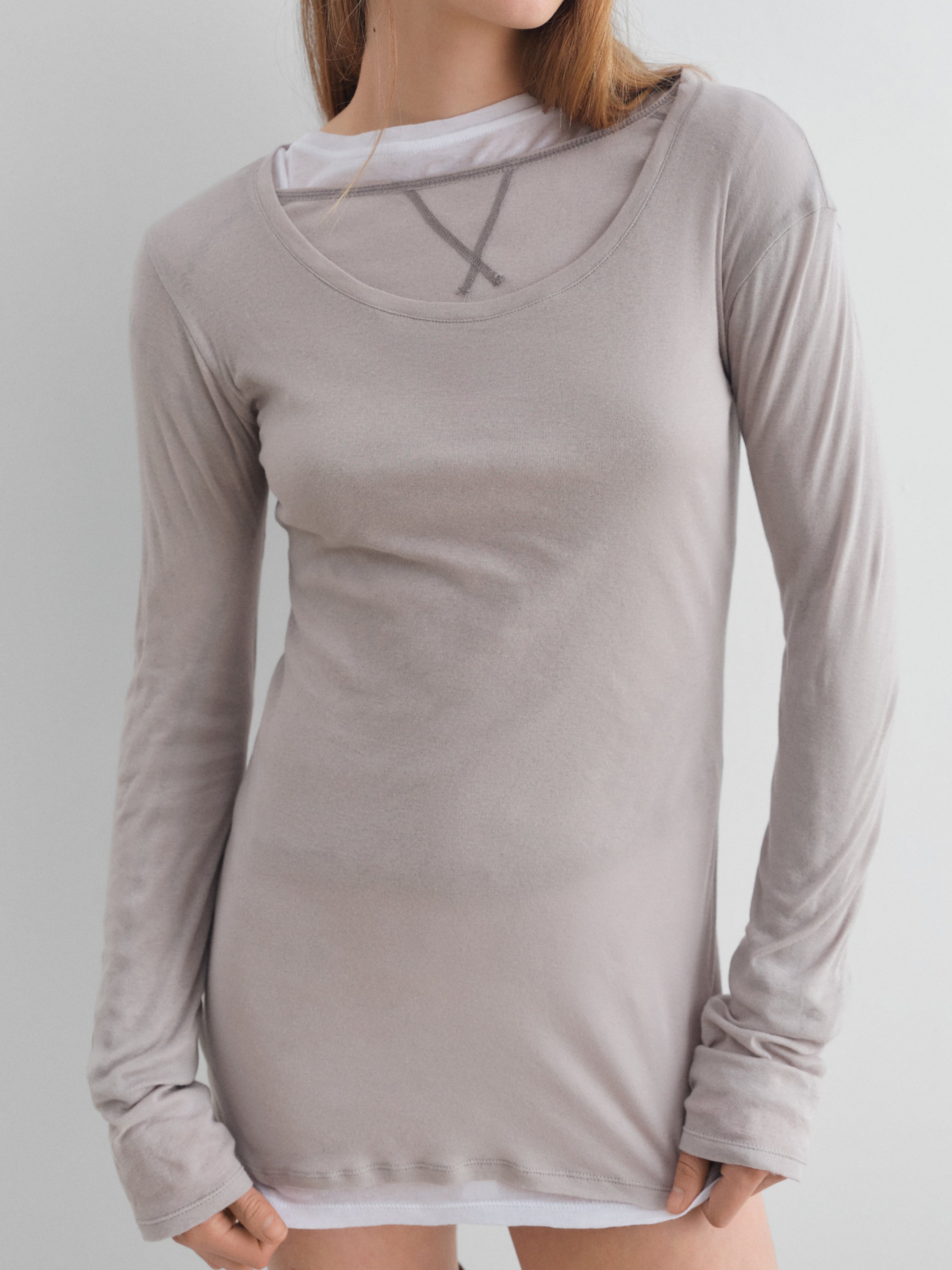 Convertible t-shirt dress for women in grey melange – Gimaguas