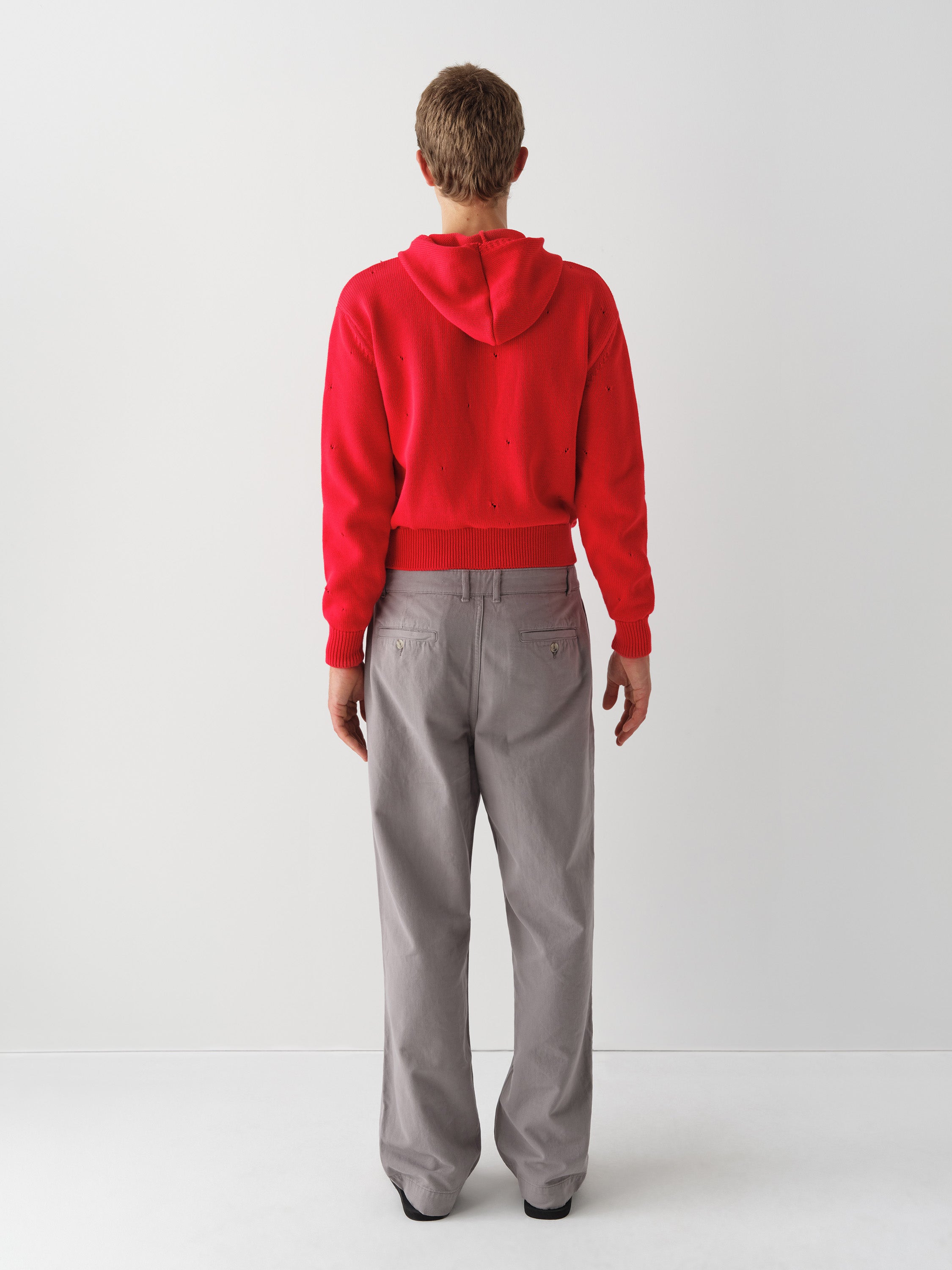 Unisex red knit hoodie jacket with “69” graphic – Gimaguas