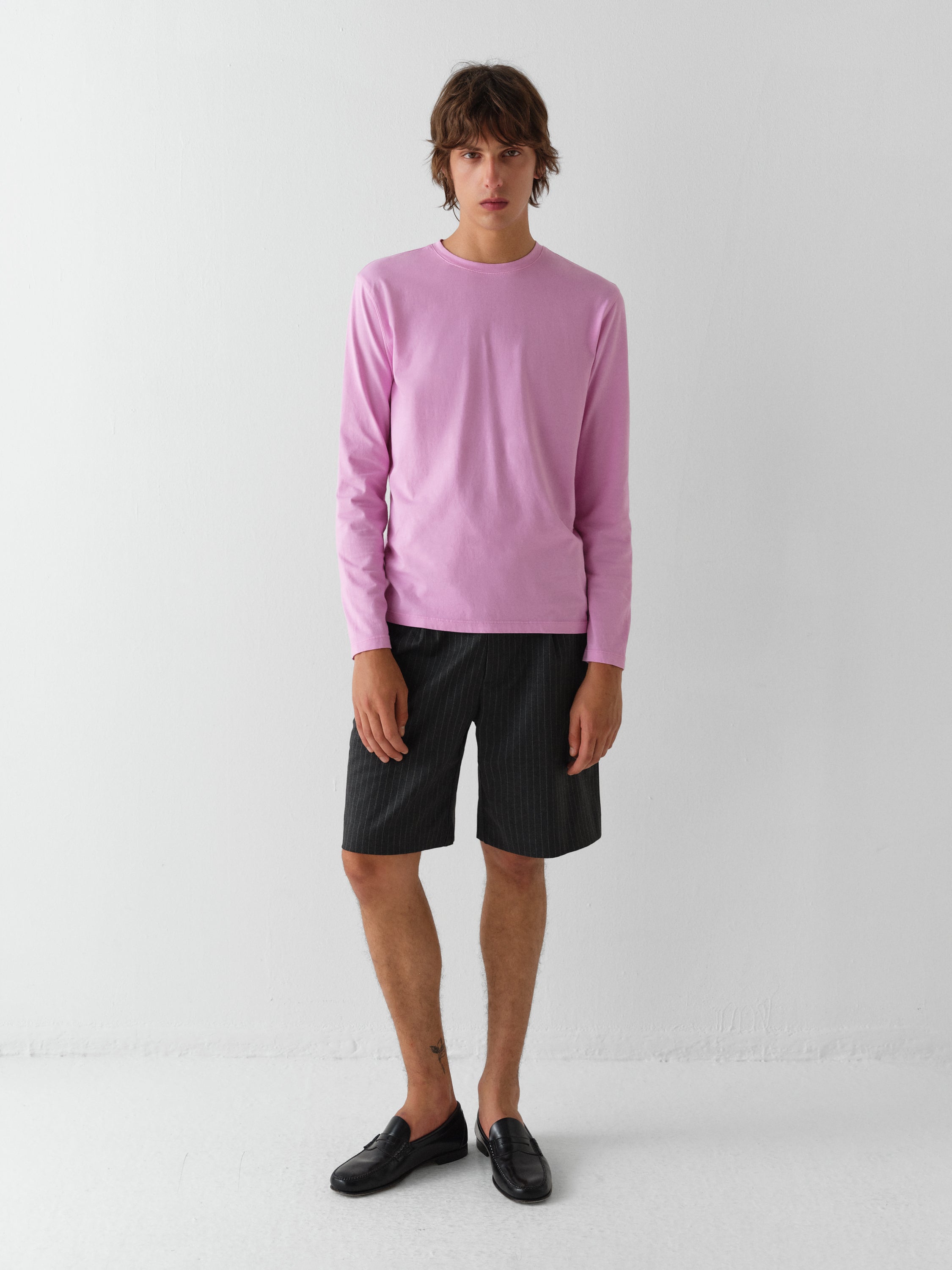 Pink Agusta shirt for women with checkered collar and cuffs – Gimaguas