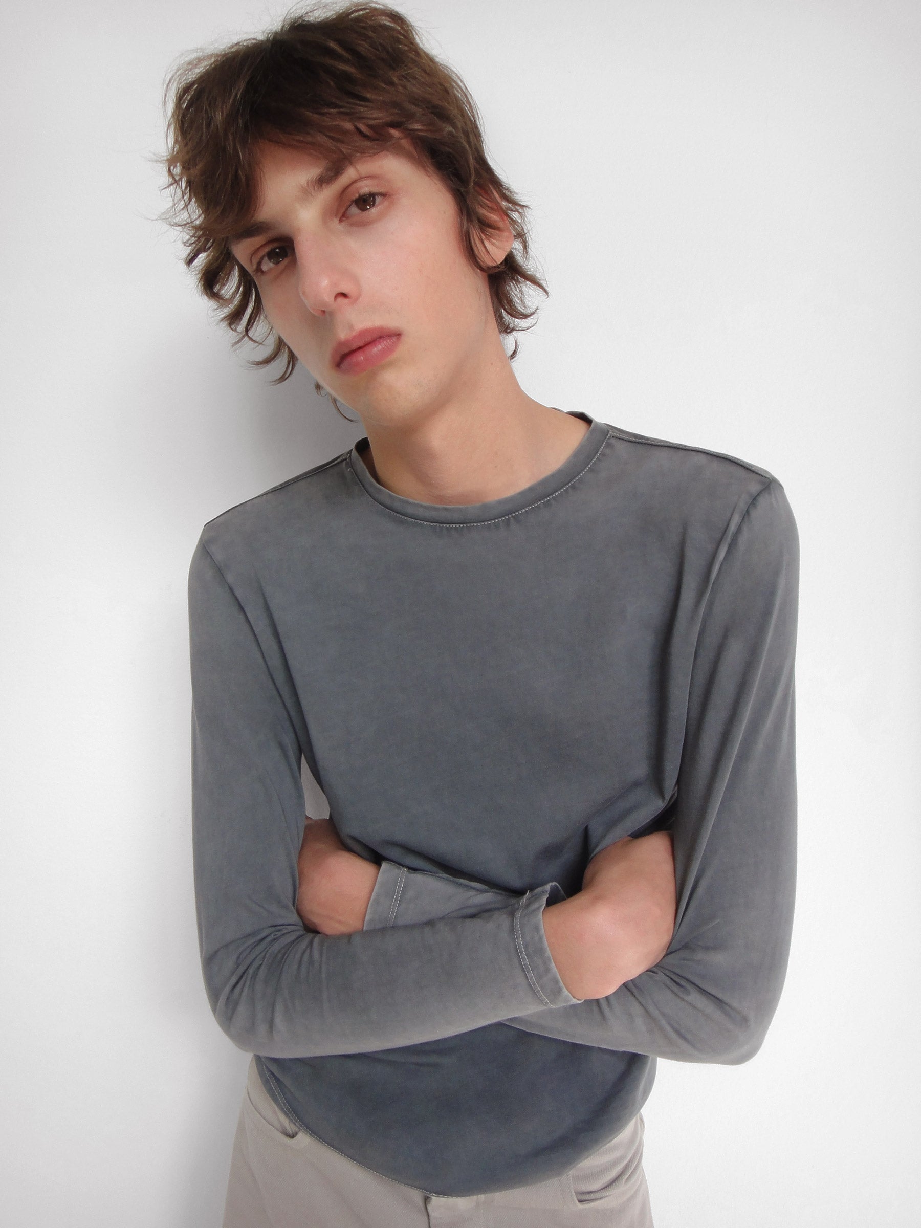 akaane-maismediam Sleeve Long Tee 1200W-739-DarkGreen-0-