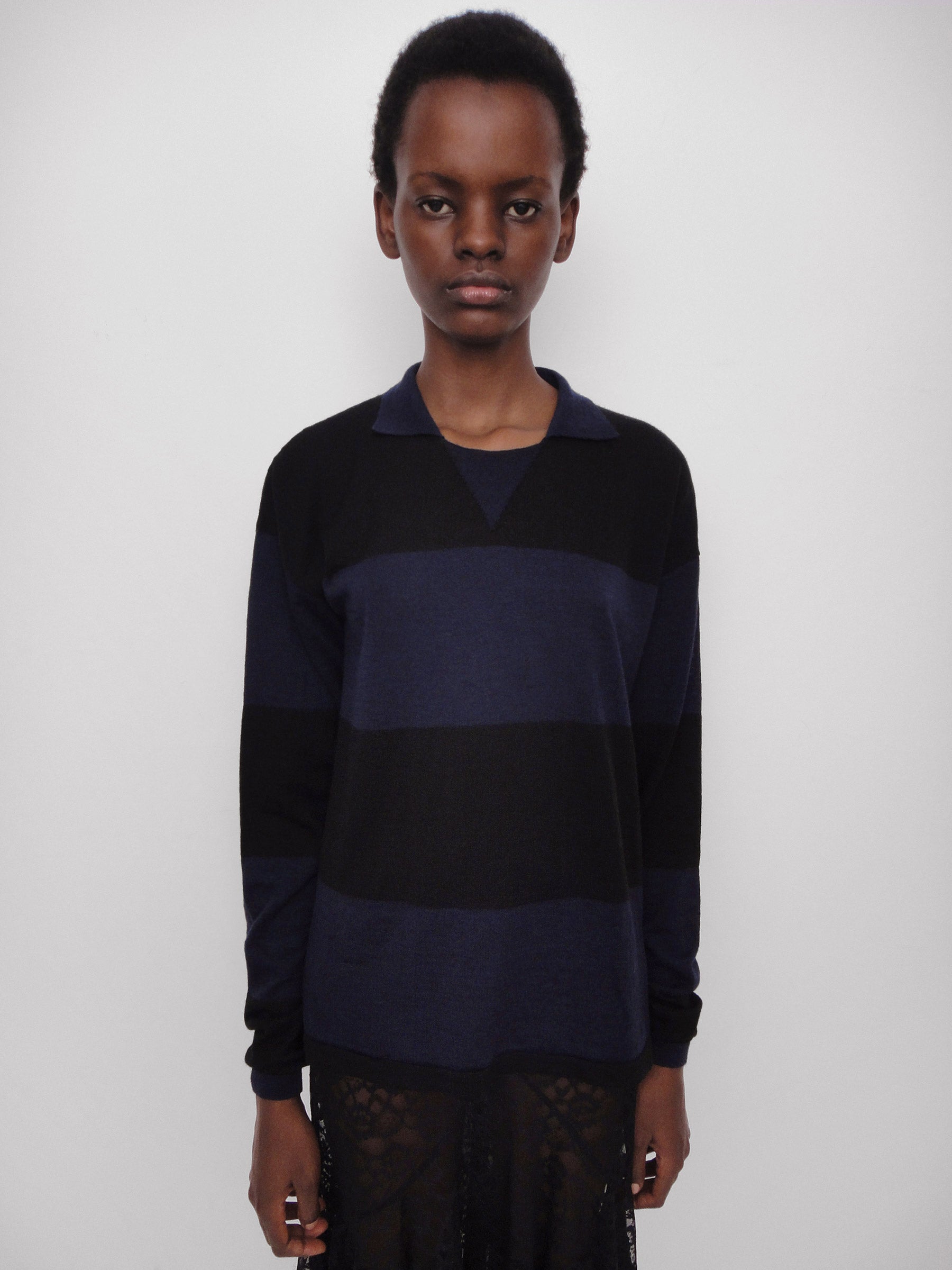 Jess Polo Stripes Navy Black – Gimaguas
