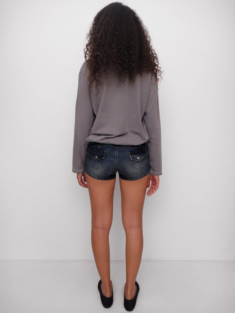 Micro Denim Shorts Micro Shorts Denim Blue – Gimaguas
