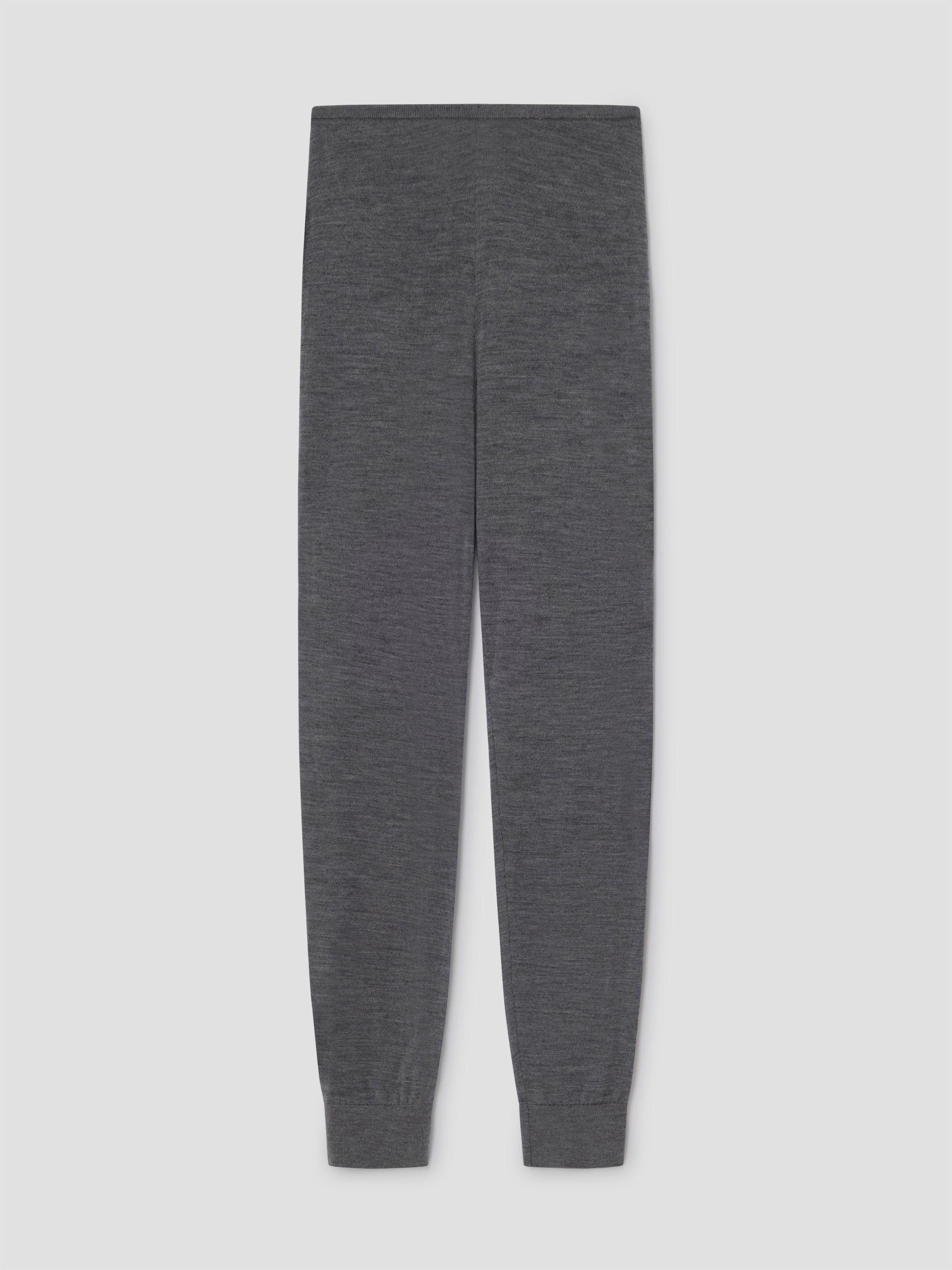 Grey wool mid-rise leggings for women with soft finish – Gimaguas