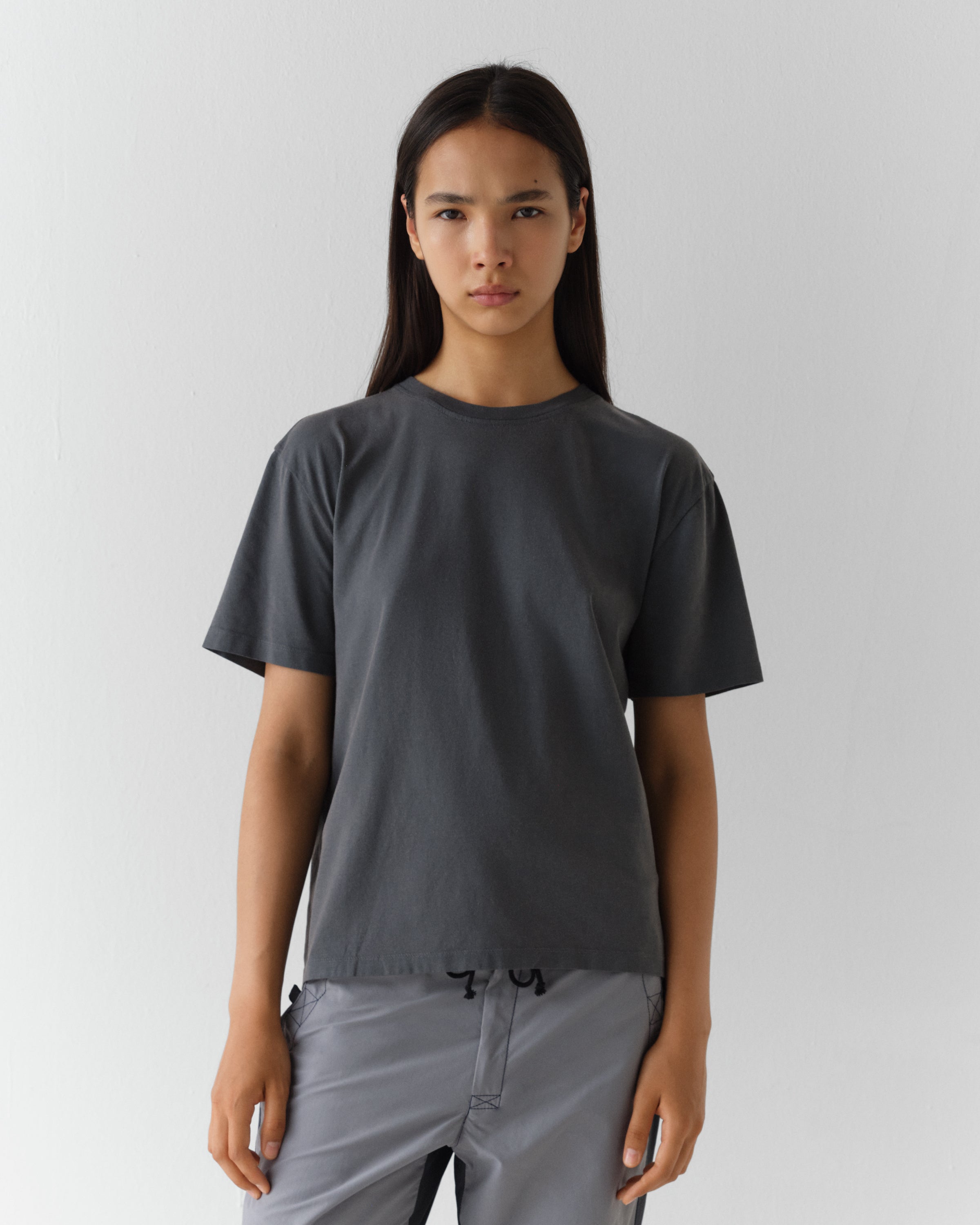 Black short-sleeve t-shirt with relaxed fit in cotton – Gimaguas