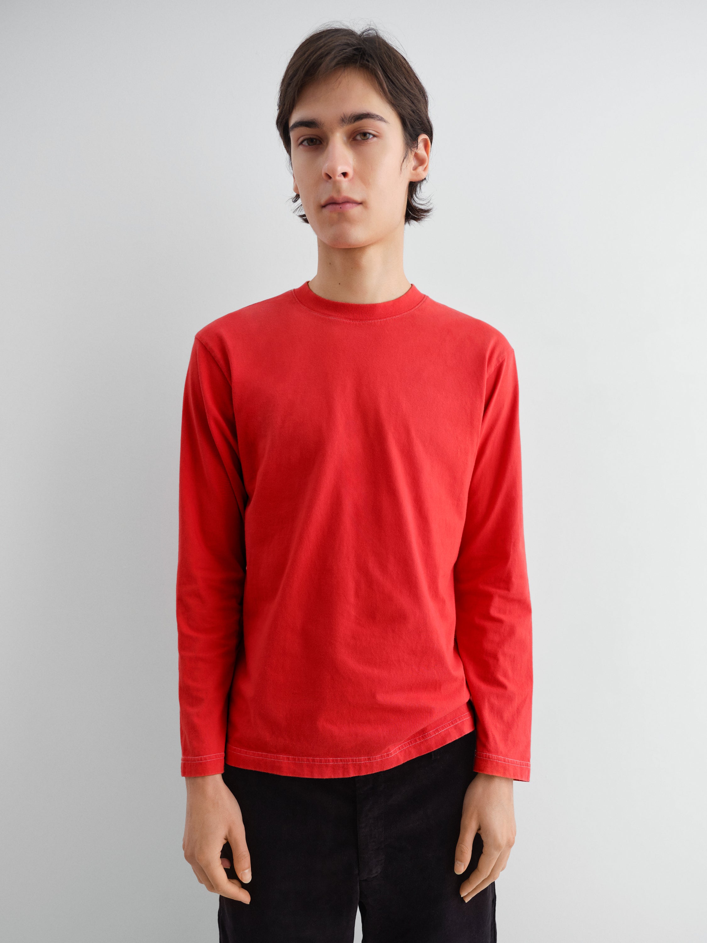 Red long-sleeve unisex t-shirt in cotton – Gimaguas