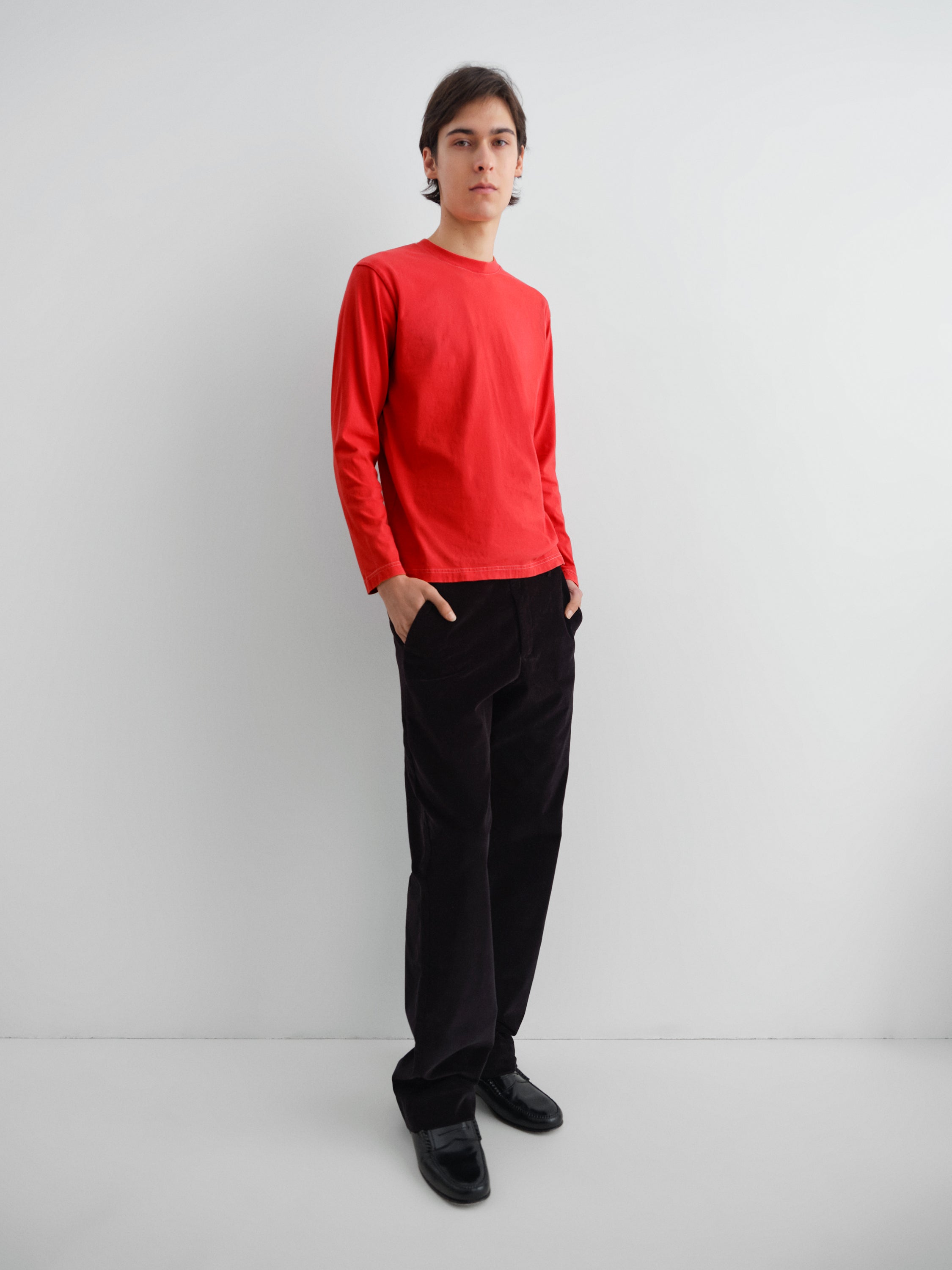 Red long-sleeve unisex t-shirt in cotton – Gimaguas