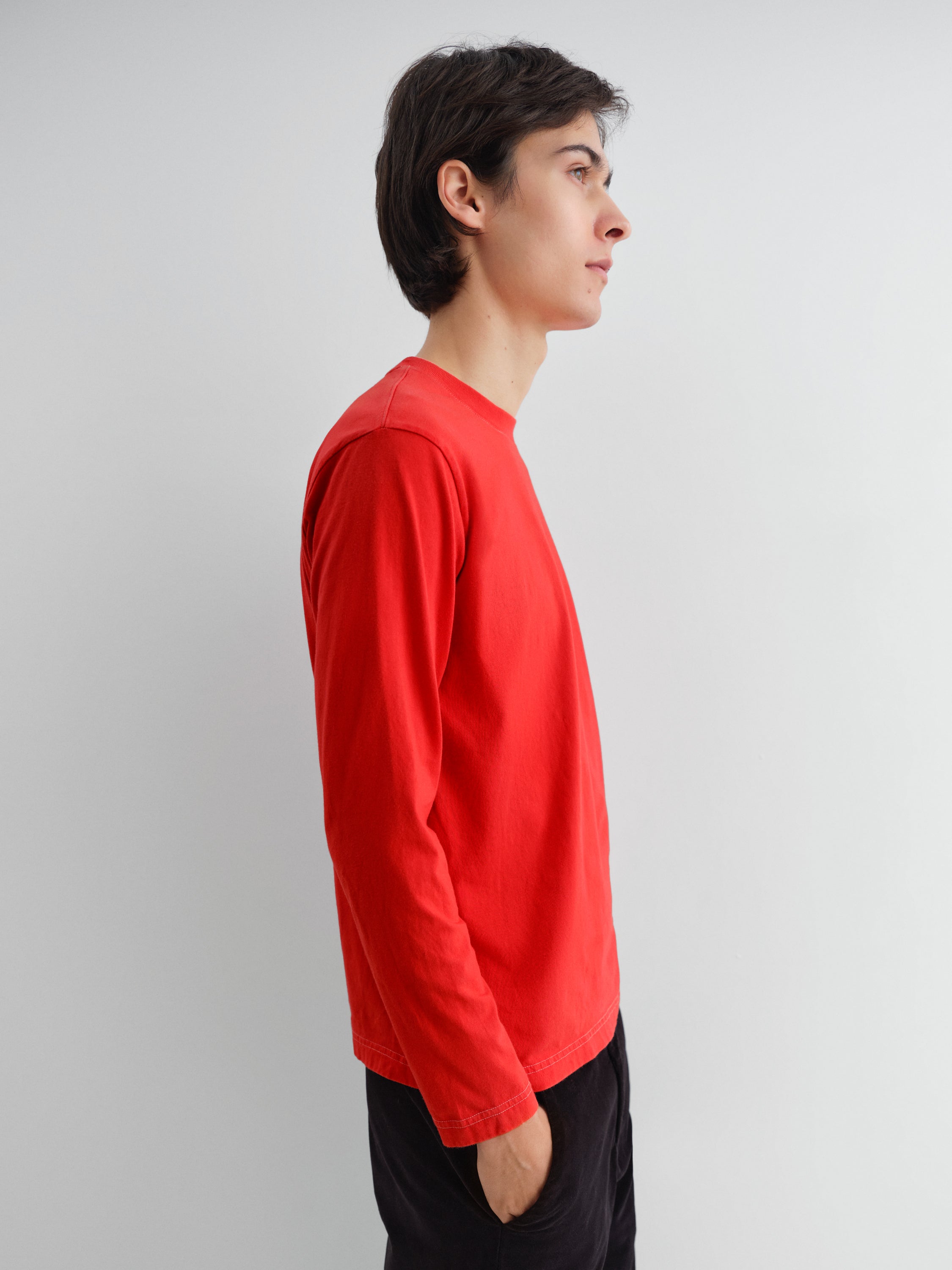 Red long-sleeve unisex t-shirt in cotton – Gimaguas