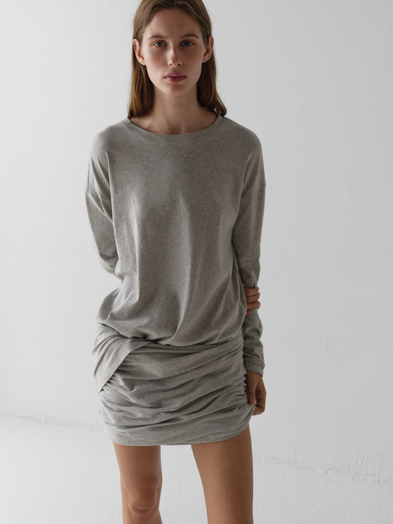 Convertible t-shirt dress for women in grey melange Gimaguas Convertible t-shirt dress for women in grey melange Gimaguas
