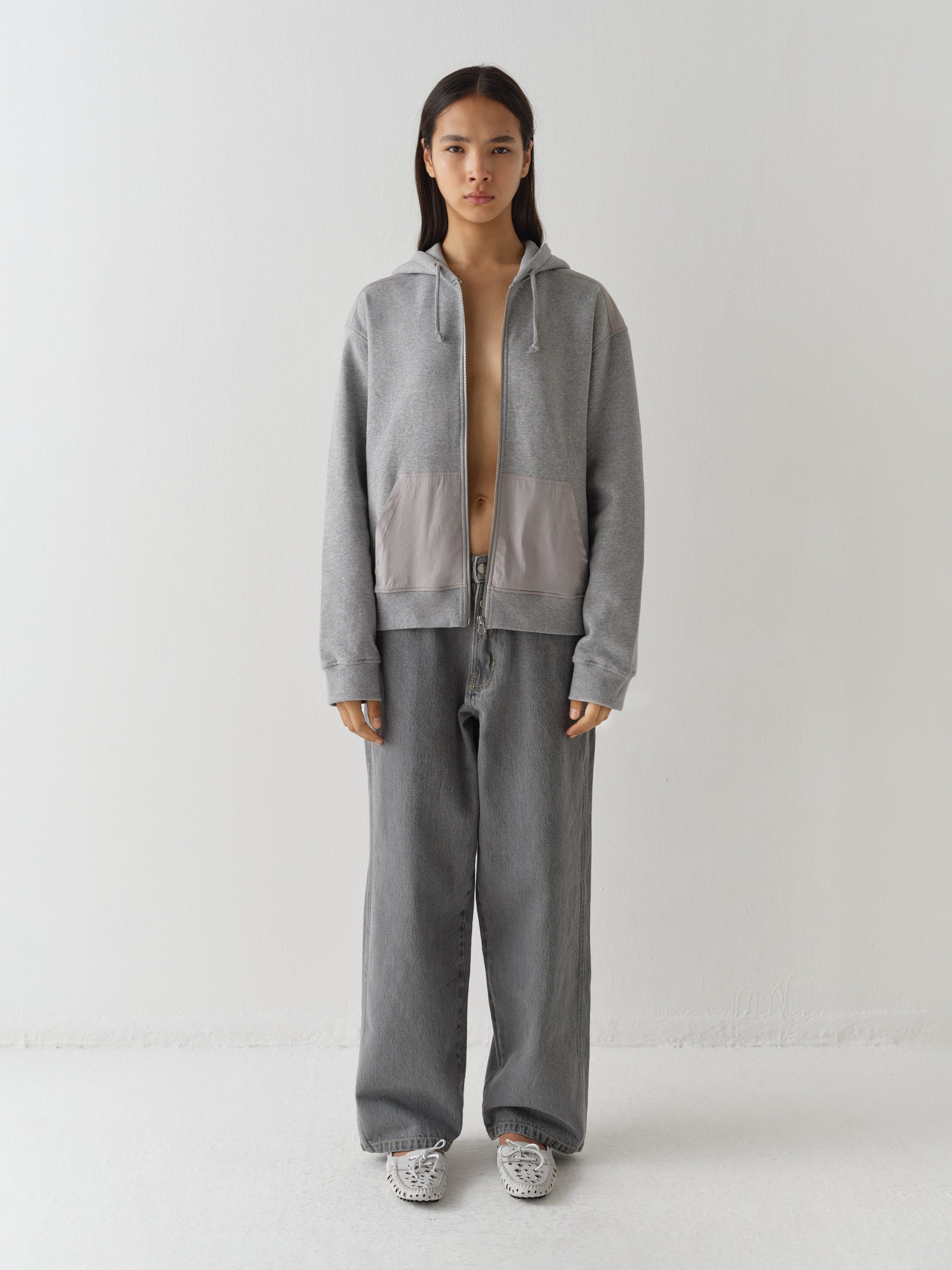 Men's grey baggy trousers with low-rise fit – Gimaguas