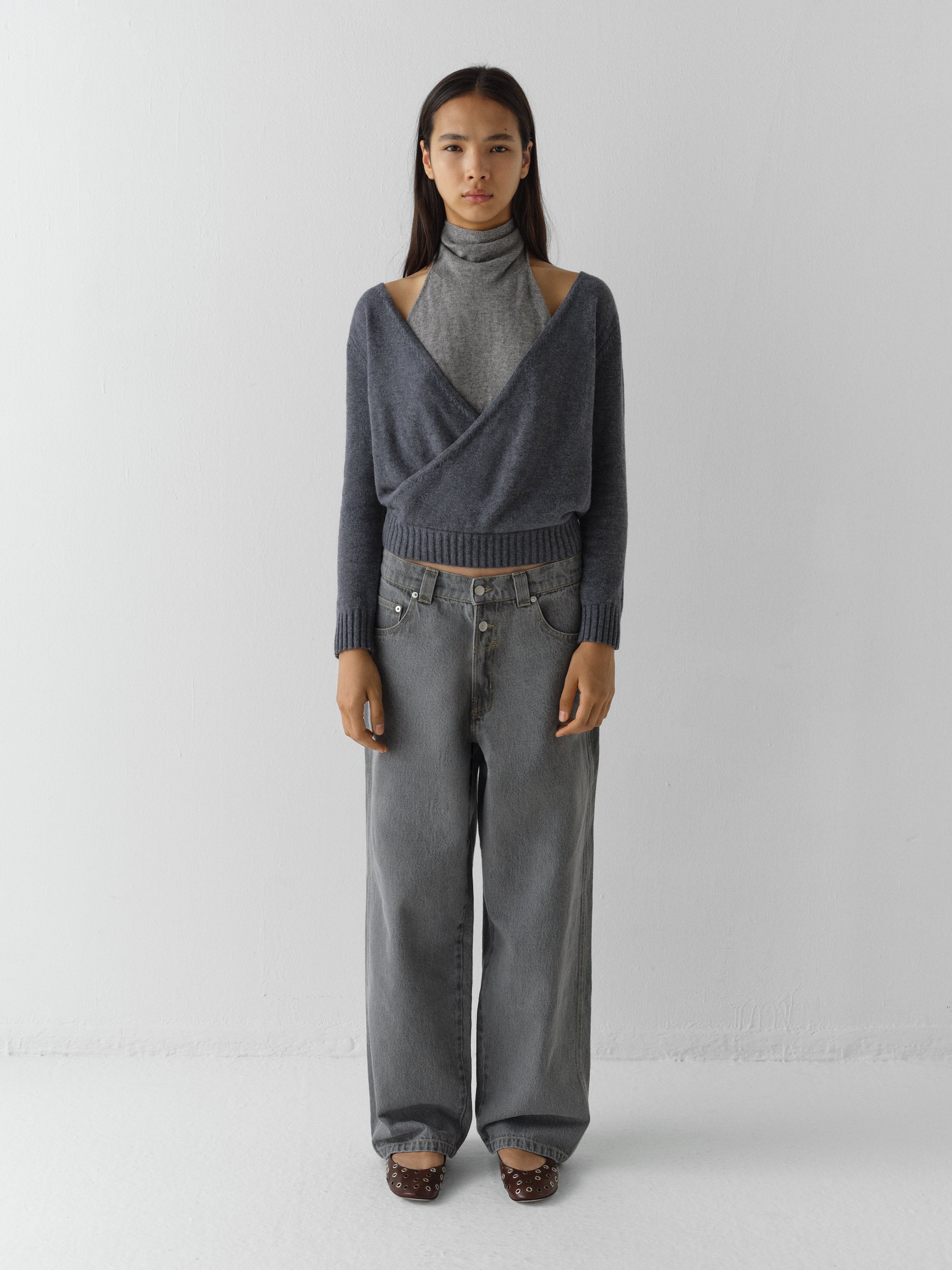 gimaguas パンツ Men's grey baggy trousers with low-rise fit – Gimaguas