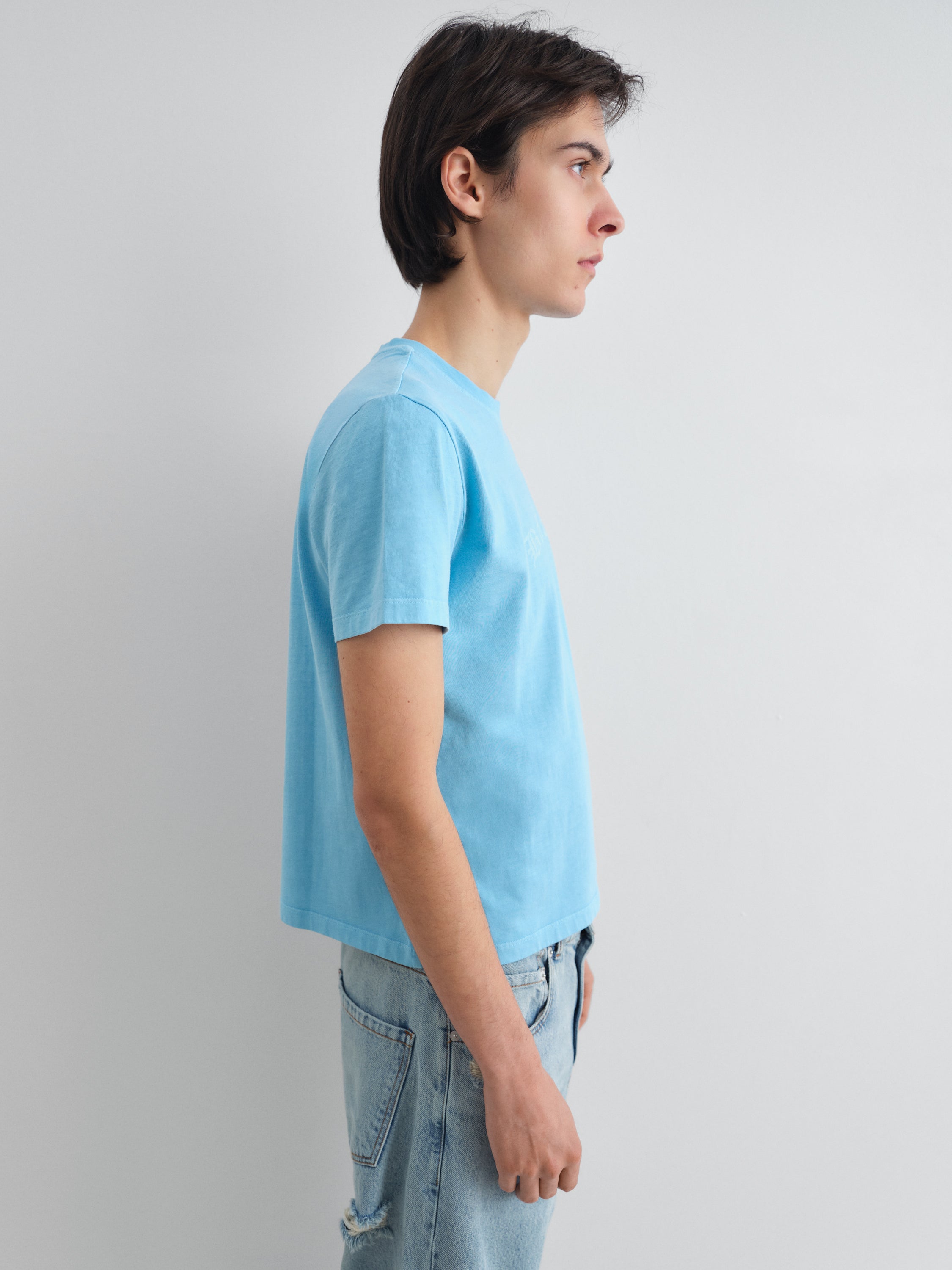Unisex bright blue short-sleeve graphic t-shirt – Gimaguas