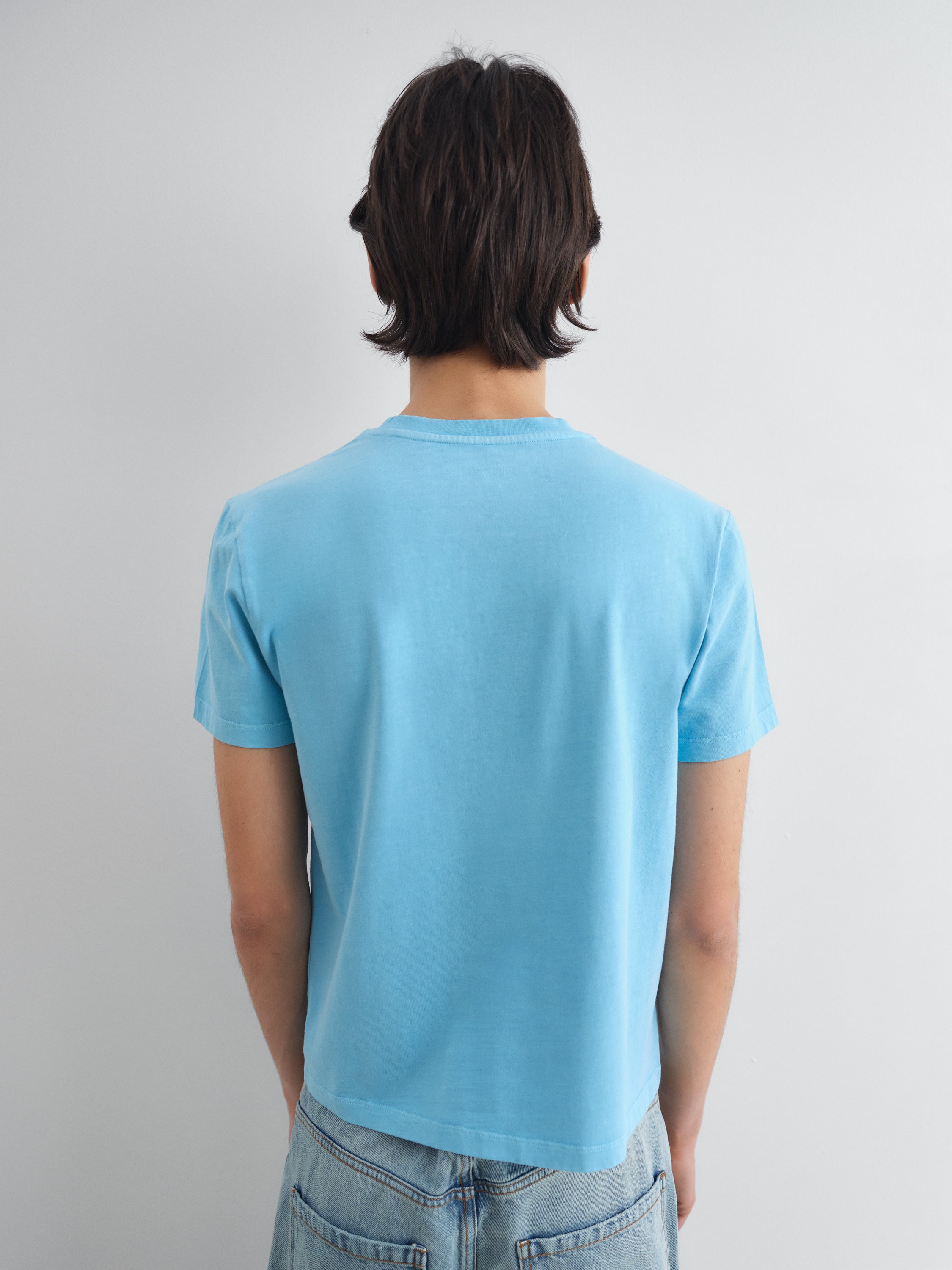 Unisex bright blue short-sleeve graphic t-shirt – Gimaguas