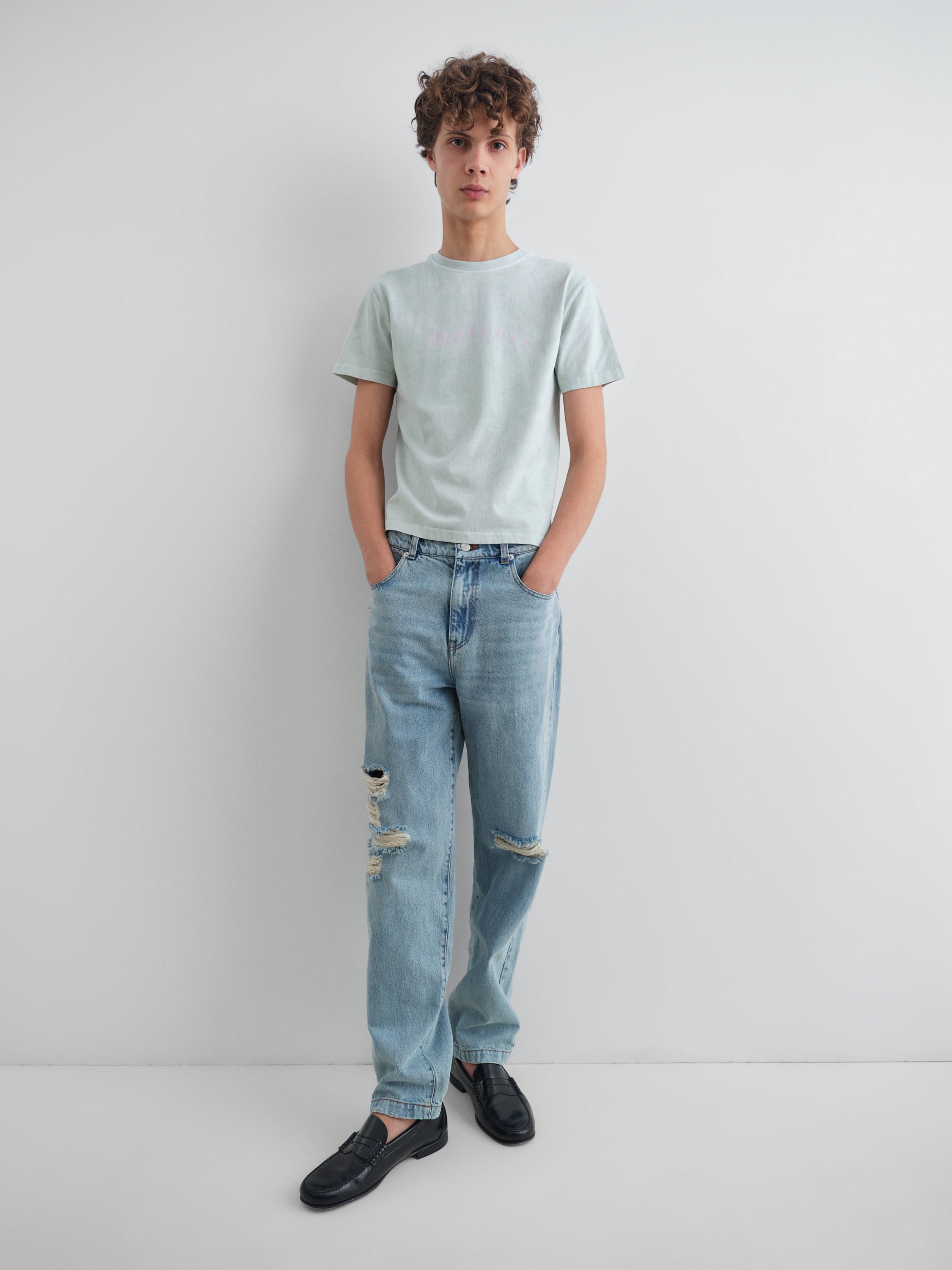 gimaguas ポロ T Unisex white long-sleeve polo t-shirt with grey