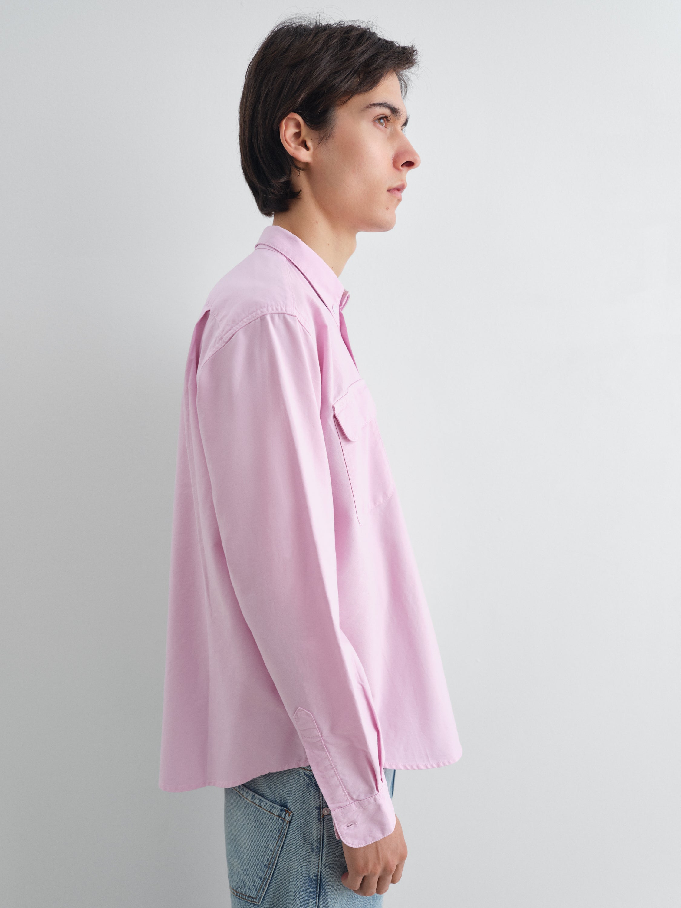 Unisex pink oversized long-sleeve shirt – Gimaguas