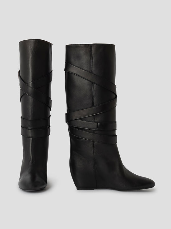 Buckle Wedge Boot