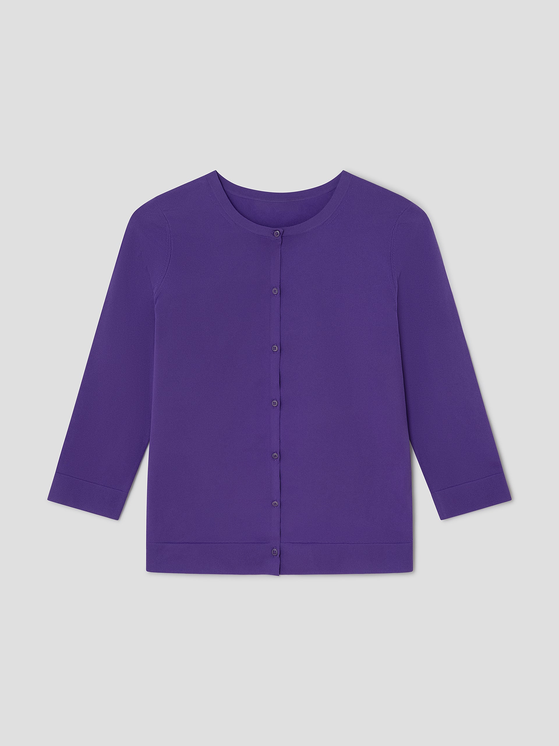 Lilac Viscose Knit Cardigan with Button Closure | Gimaguas