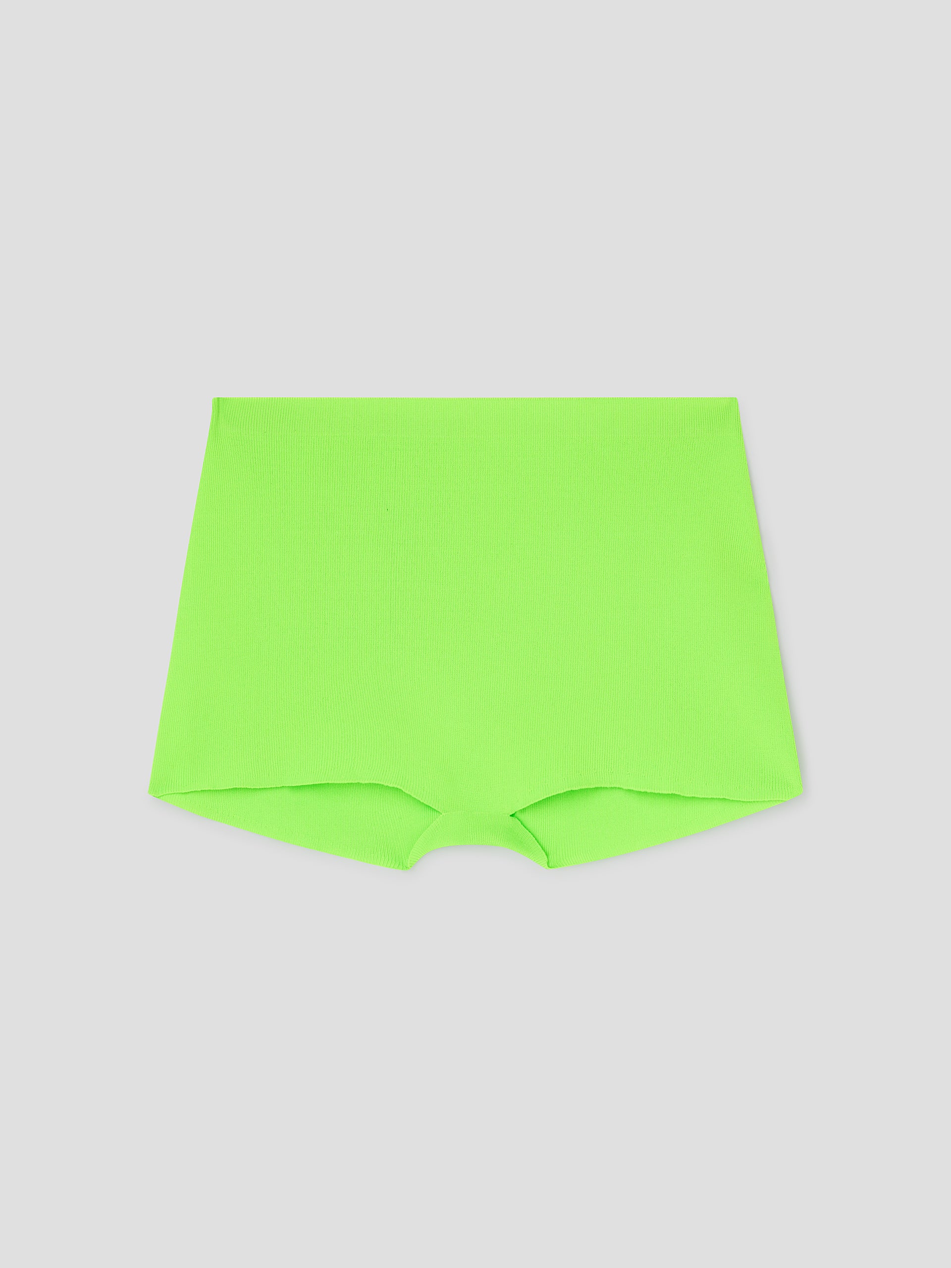 Neon Green Knit Mini Shorts | Gimaguas