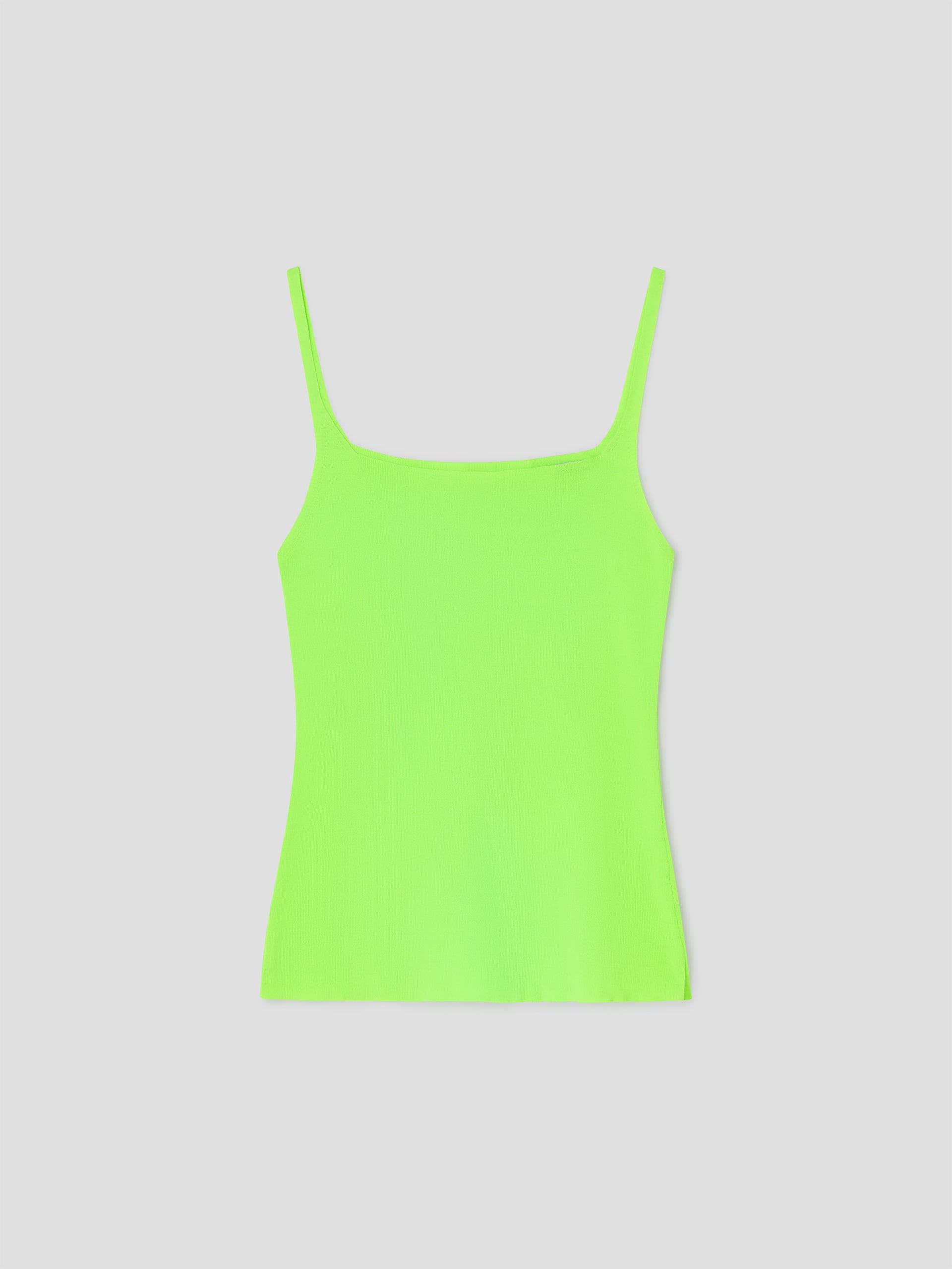 Neon Green Knit Tank Top - Square Neck | Gimaguas