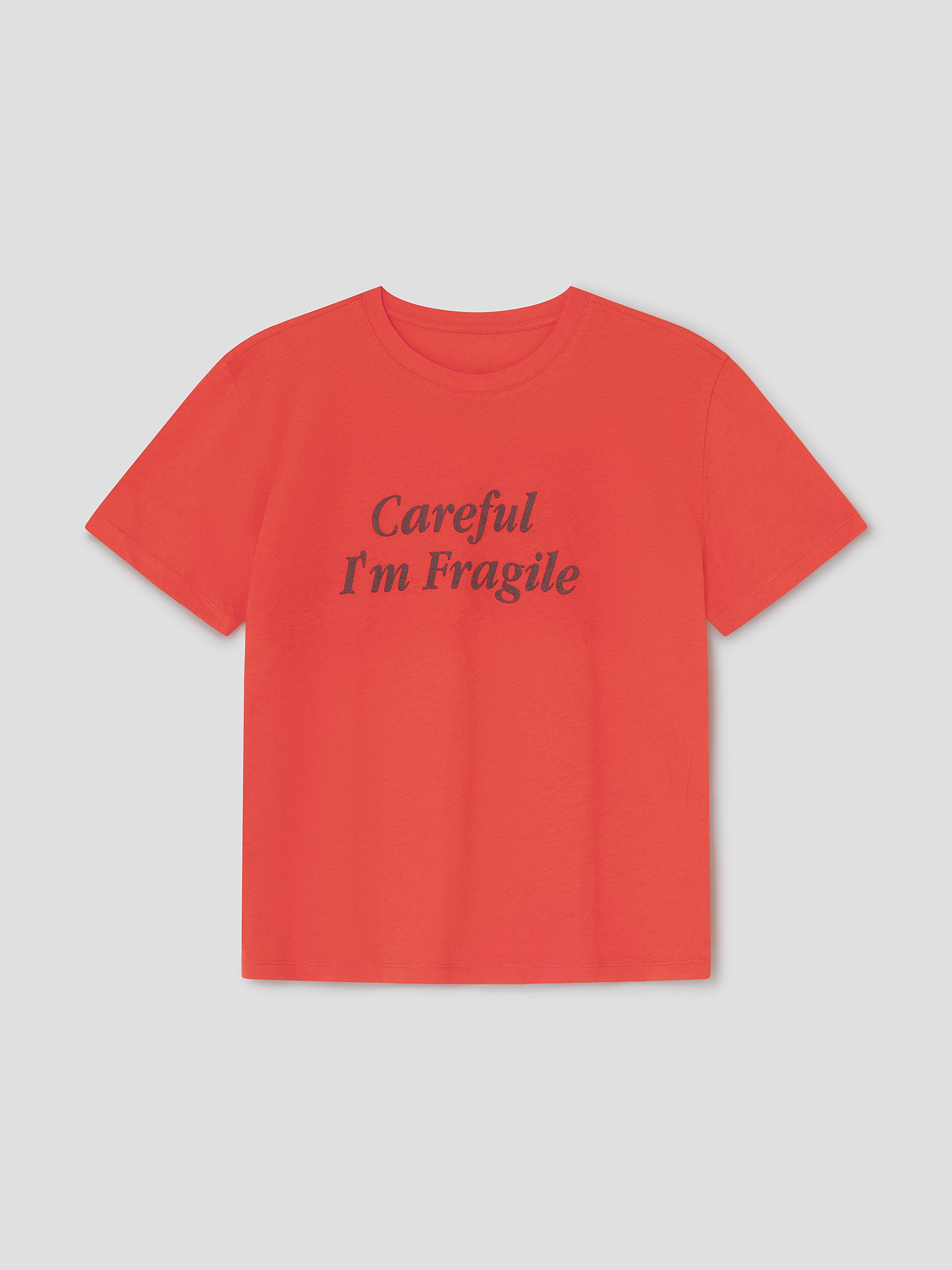 Red graphic t-shirt with crew neckline Unisex – Gimaguas