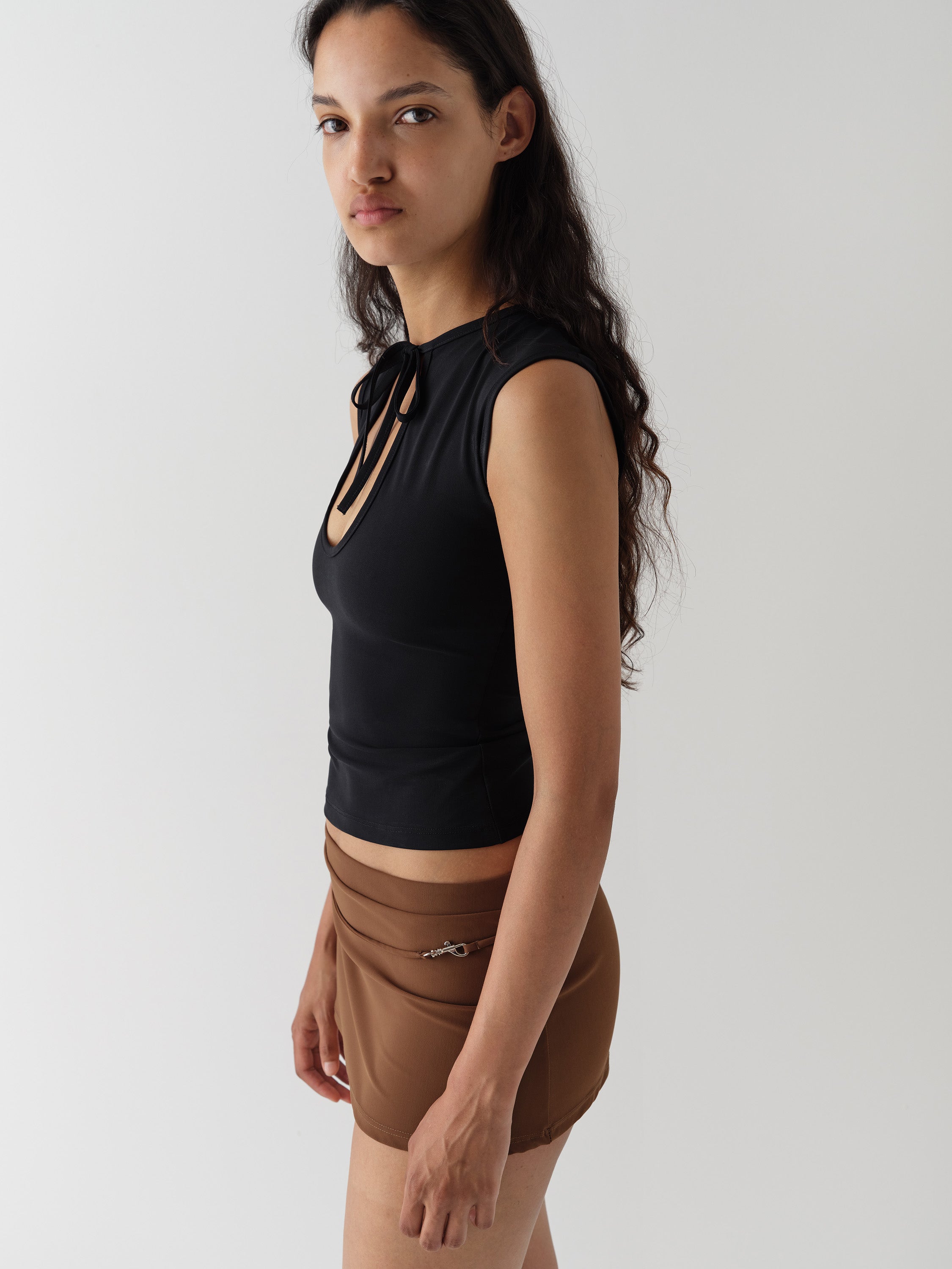 Carolina Mini Skirt Brown - Bottoms - Gimaguas