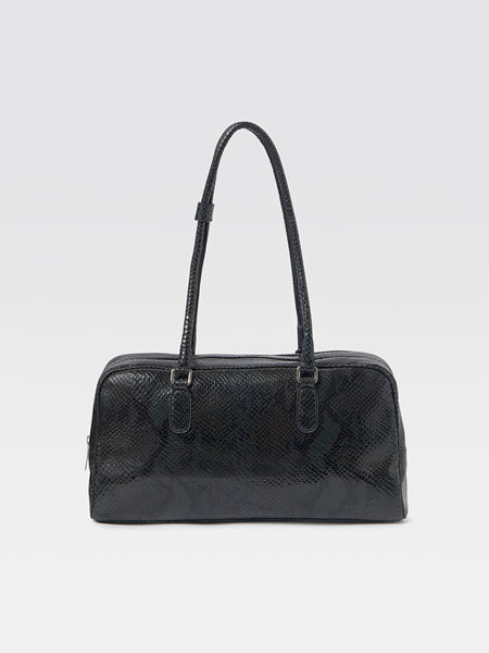 Chica Bag Black Snake-effect - Leather Bag - Gimaguas