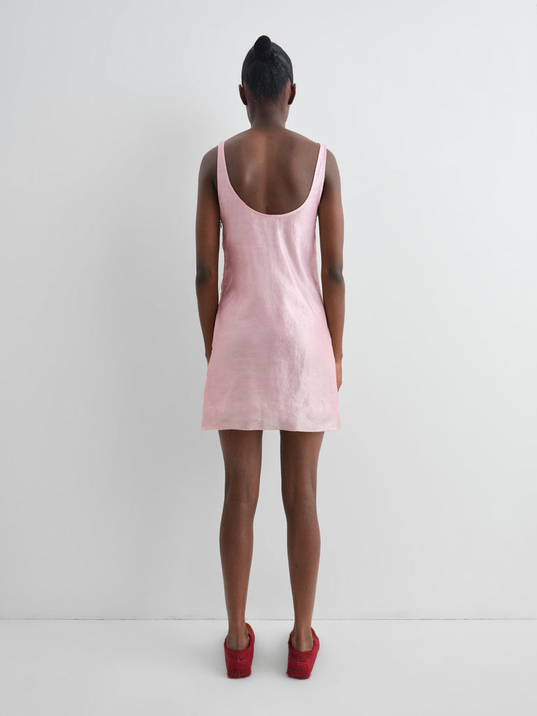 Pink mini dress for women with silver floral studs Gimaguas Pink mini dress for women with silver floral studs Gimaguas
