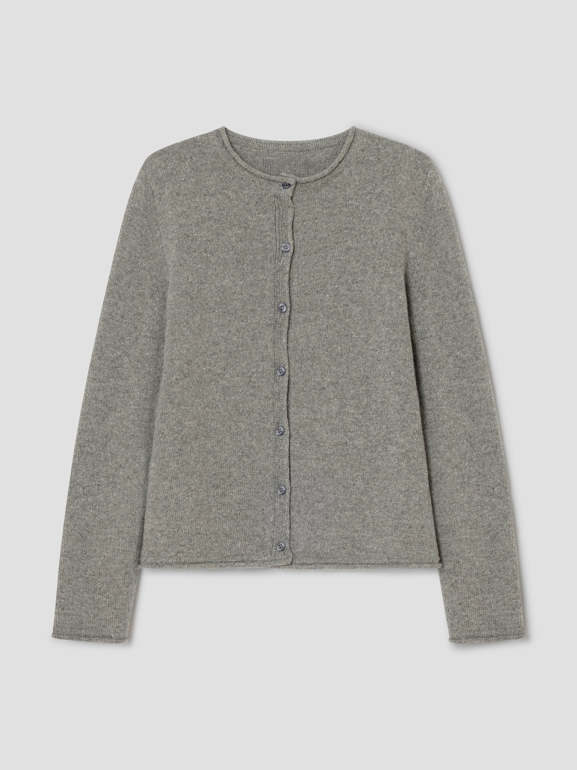 Grey soft-touch cardigan for women with button closure – Gimaguas