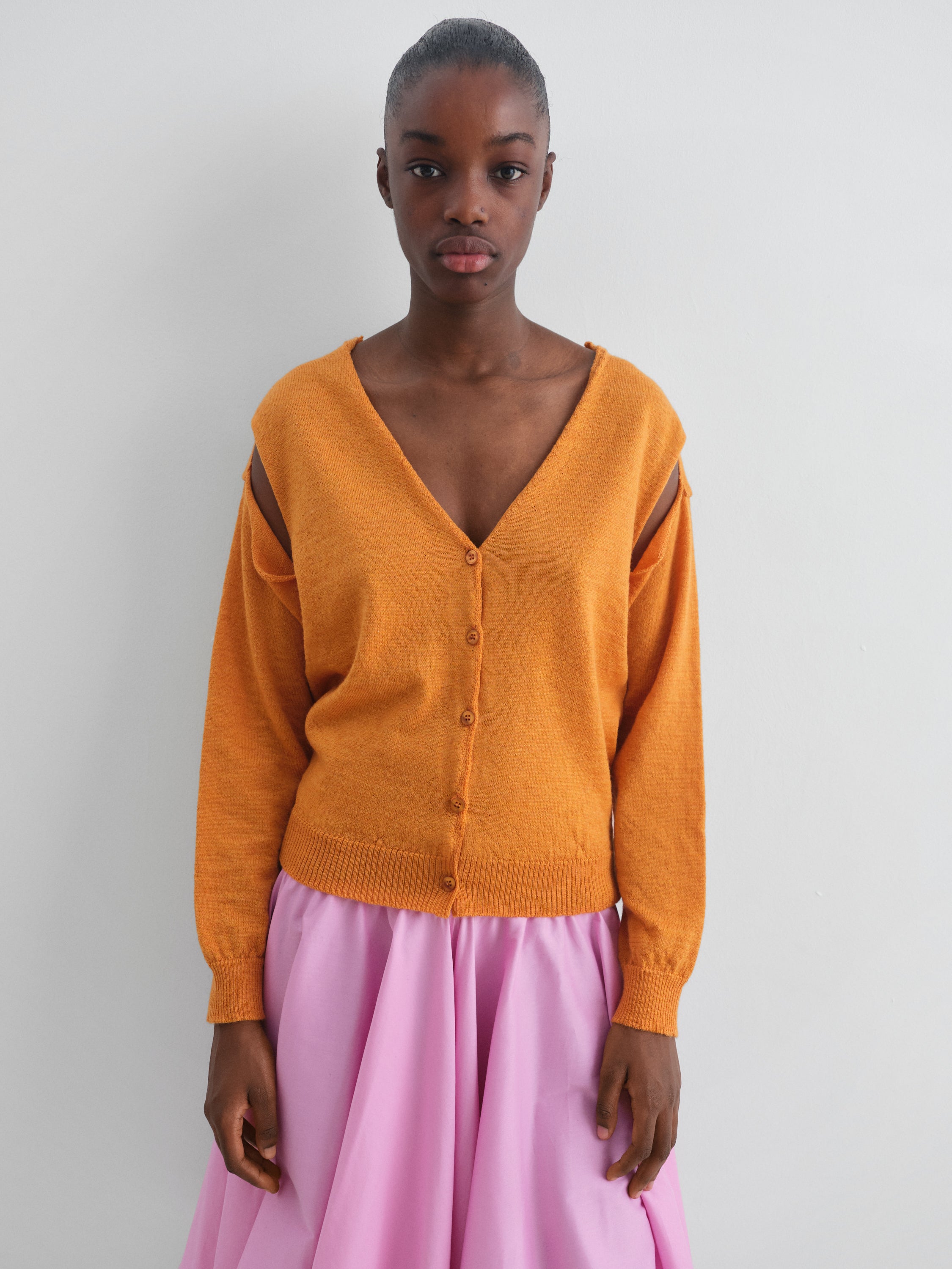 Sayi Midi Skirt Pink Grey - Gimaguas - Bottom