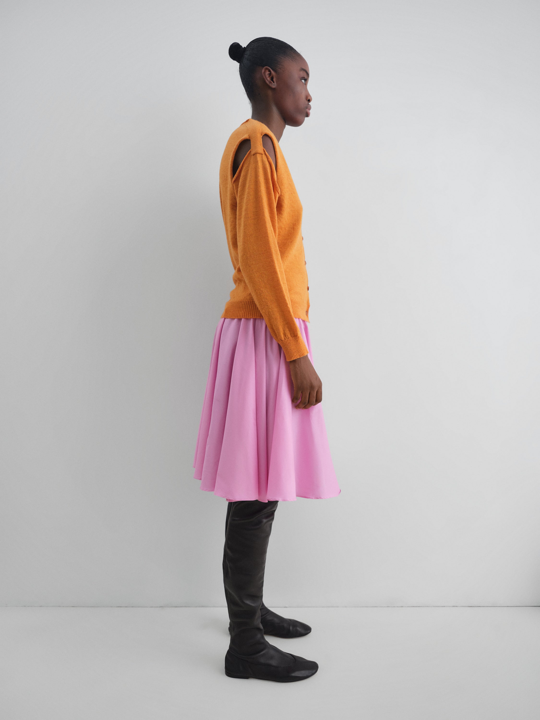 Sayi Midi Skirt Pink Grey - Gimaguas - Bottom