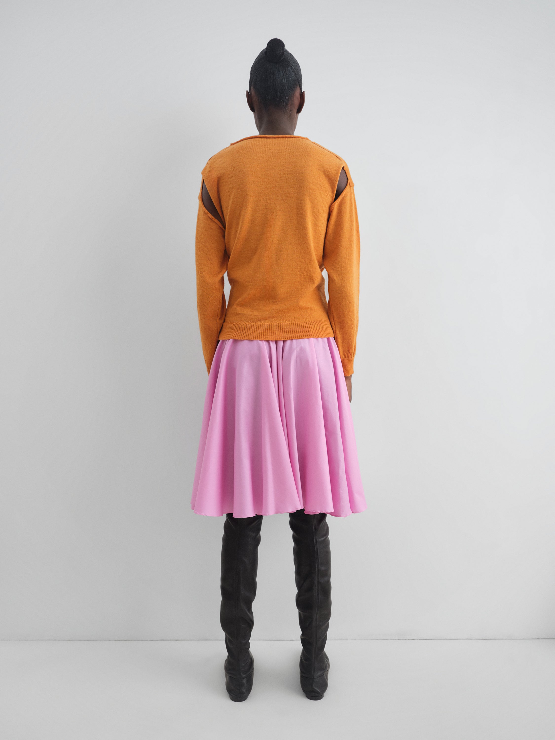Sayi Midi Skirt Pink Grey - Gimaguas - Bottom