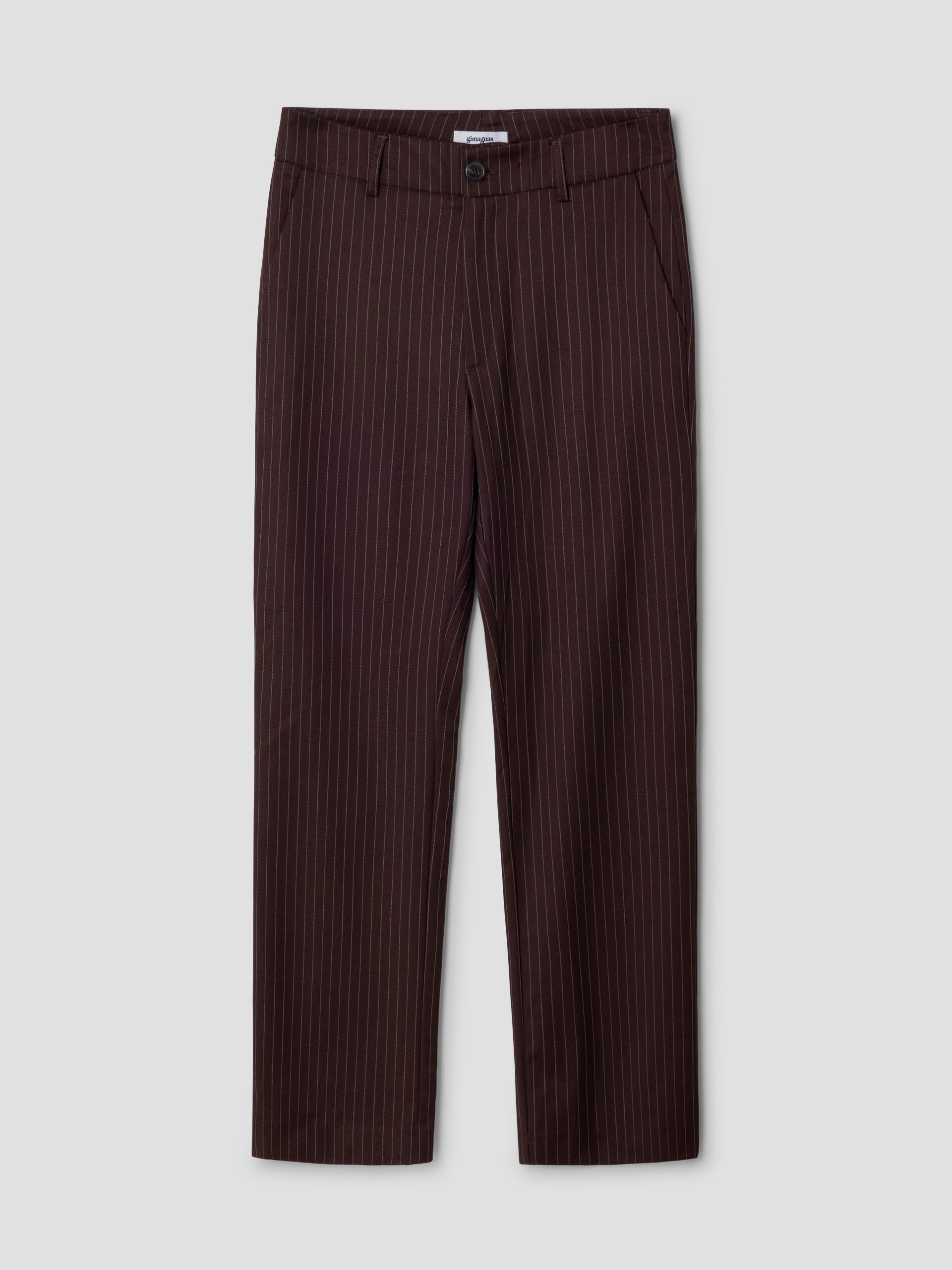 Unisex navy straight-leg trousers with red front stripe – Gimaguas