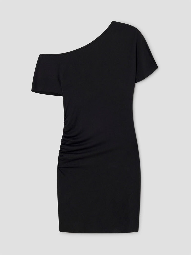 darius mini dress darius mini dress - cap sleeve slit neck fit and flare dress in white