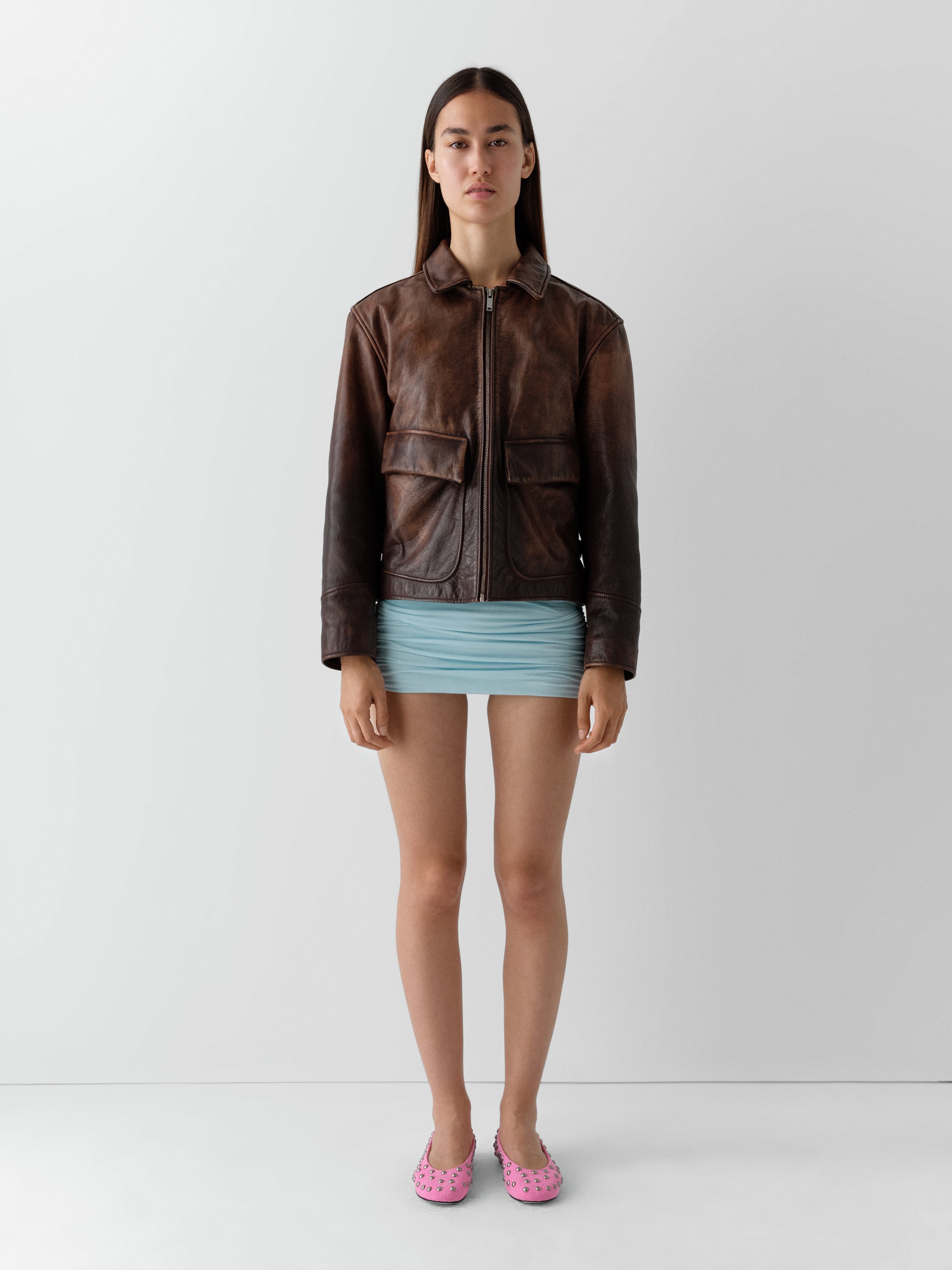 Blue Mini Shorts with Layered Skirt Overlay for Women – Gimaguas